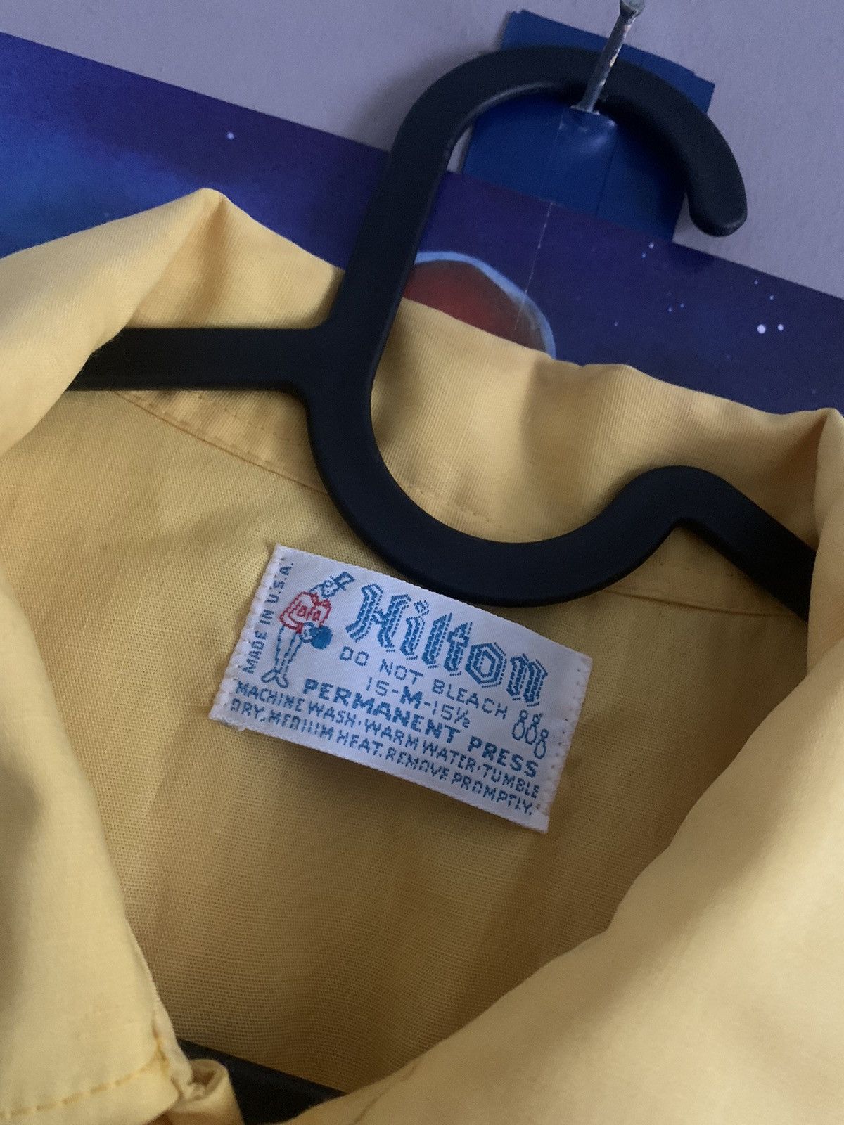 Vintage 60s/70s Vintage Hilton „Harmswood Stables” Bowling Shirt Size US M / EU 48-50 / 2 - 4 Thumbnail