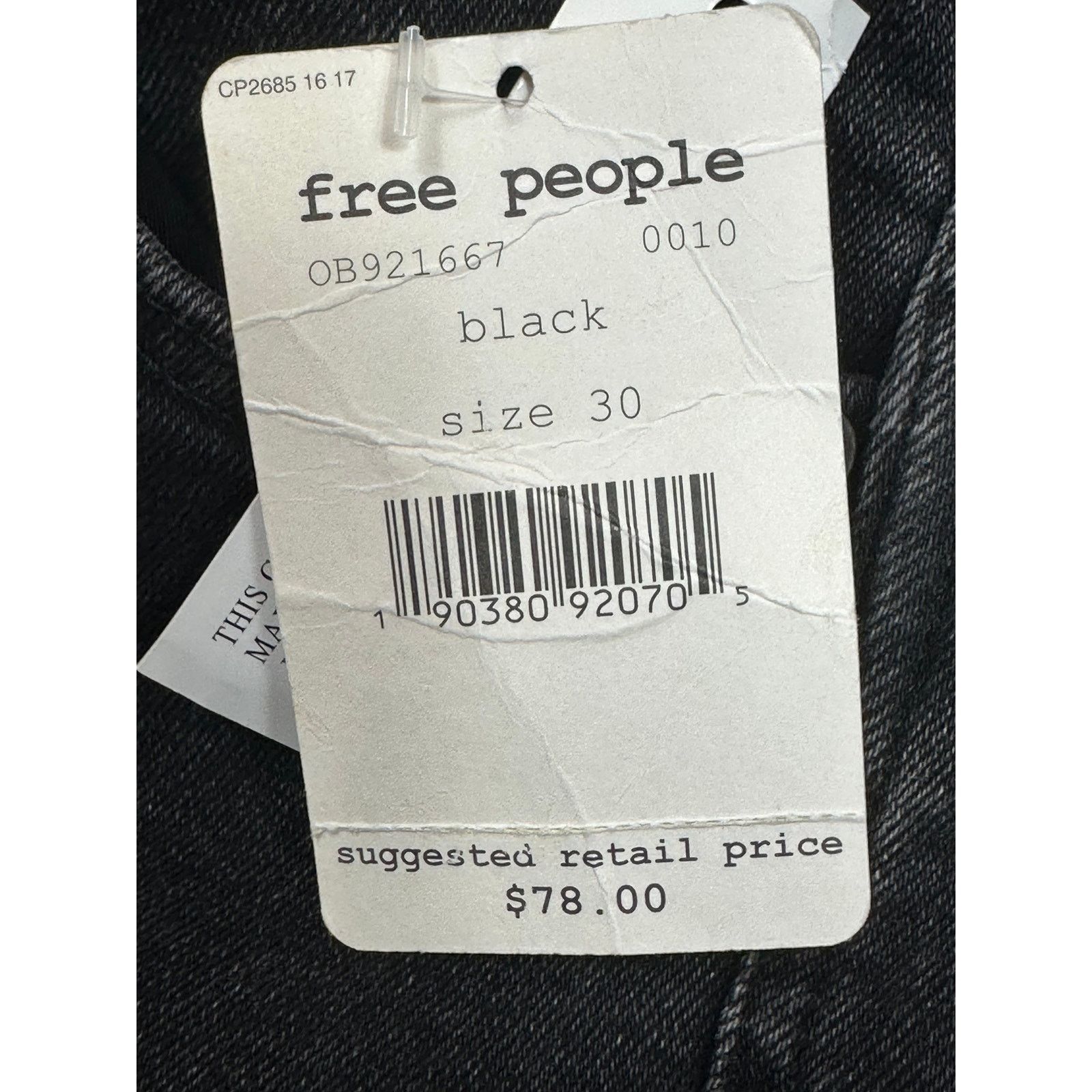Free People Free People High Rise Raw Hem Skinny Jeans Black 30 Size 30" / US 8 / IT 44 - 16 Thumbnail