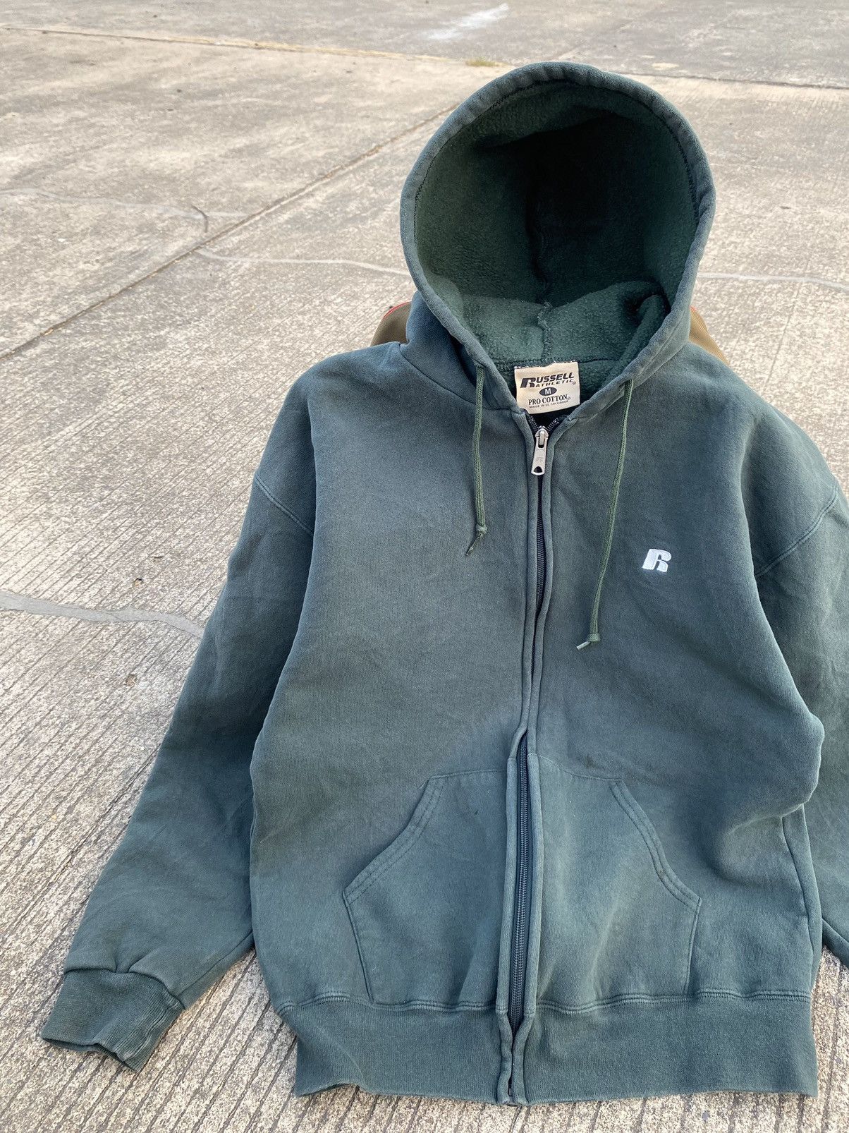 Russell Athletic Faded Russell Athletic Zip Hoodie Green Size US M / EU 48-50 / 2 - 3 Thumbnail