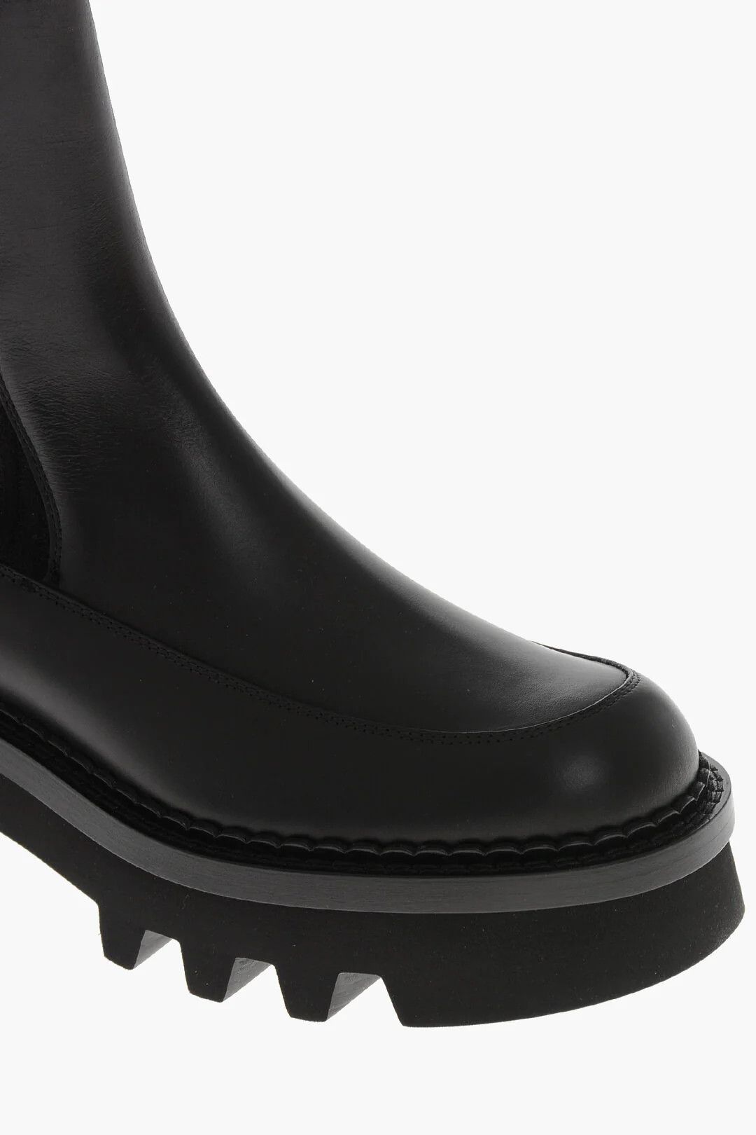 Chloe og1mm0426 Leather Chelsea Ankle Boots in Black Size US 10 / IT 40 - 4 Thumbnail