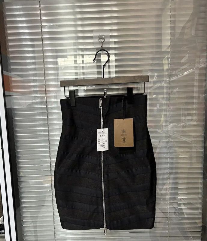 Burberry Burberry Black Cotton Summer Mini Skirt Size 23" - 1 Thumbnail