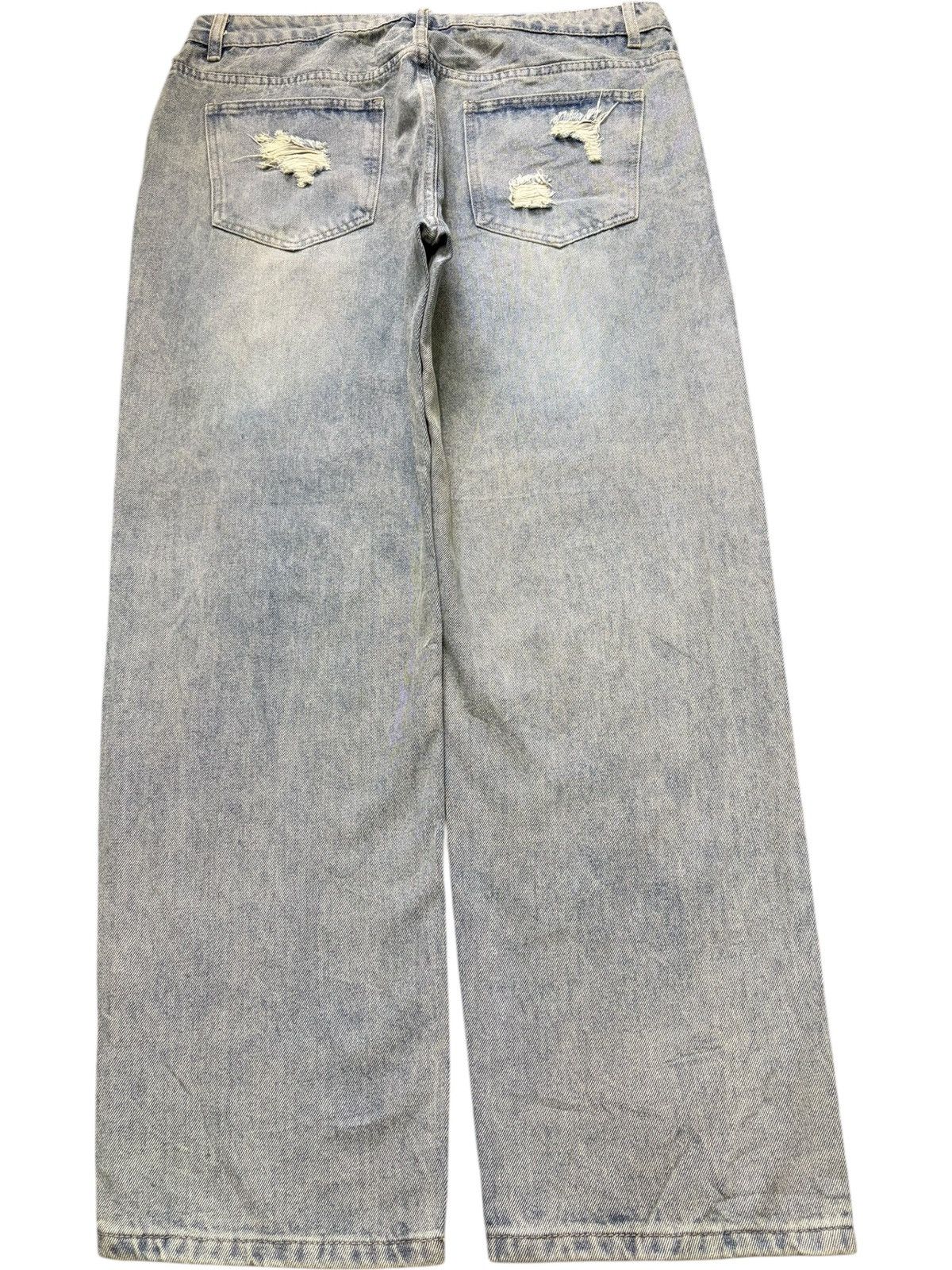 Japanese Brand Vintage Japanese Brand Distressed Baggy Jeans Size 37" - 2 Thumbnail