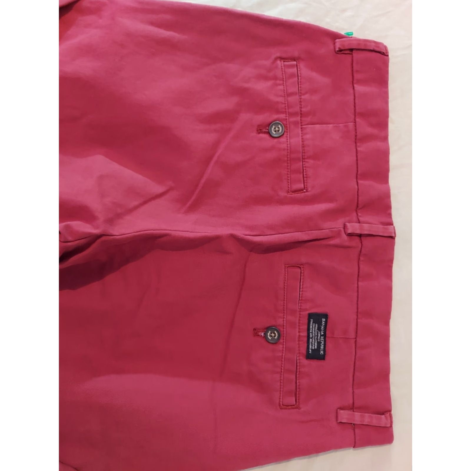 Banana Republic Banana Republic Pants Mens Khakis Dress Stretch Red 30x30 30x29 Chino Trousers Shirt Size US 30 / EU 46 - 2 Thumbnail
