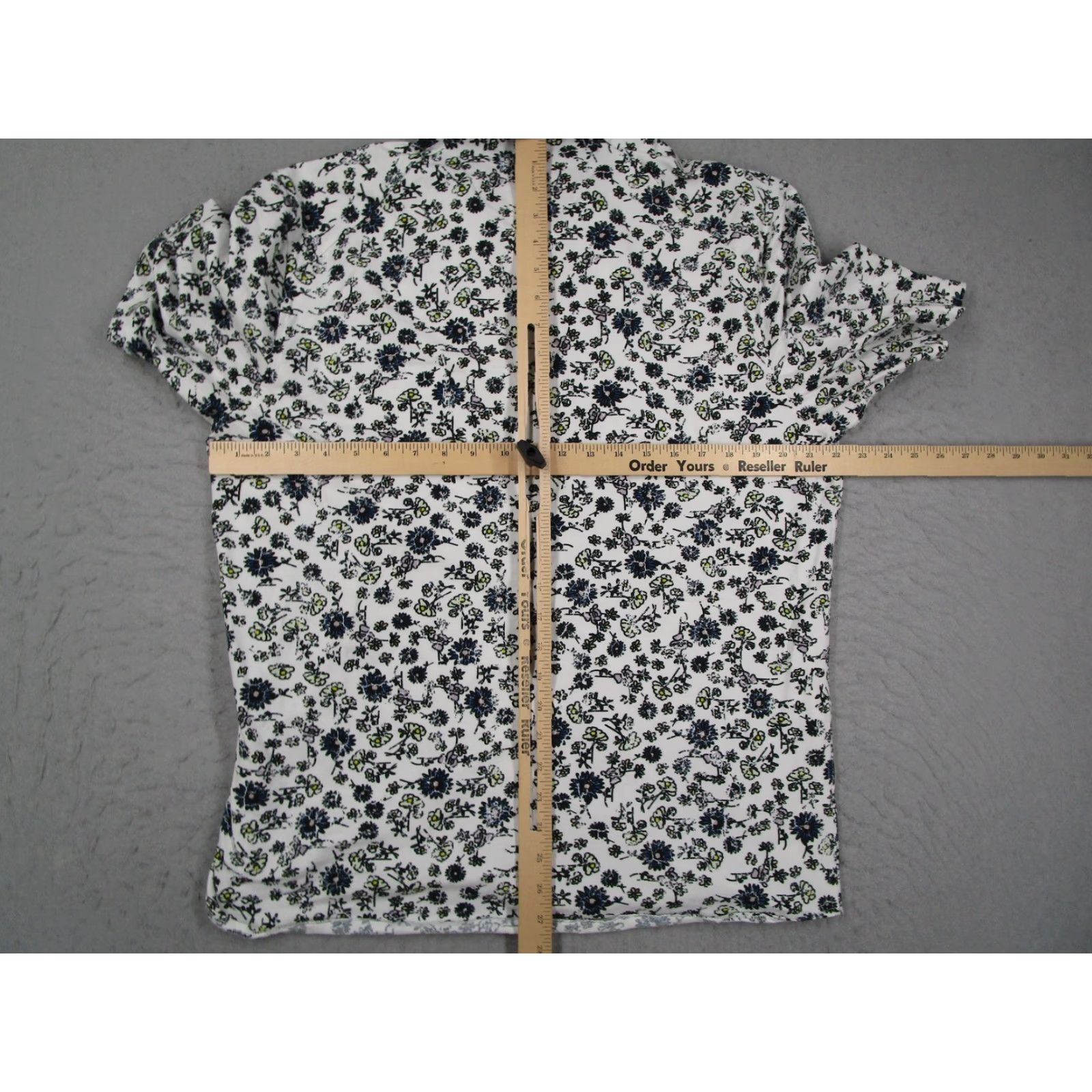 Vintage JEFF Shirt Mens XL White Floral Short Sleeve Button-Up Stretch JSS7011 Size US XL / EU 56 / 4 - 6 Thumbnail