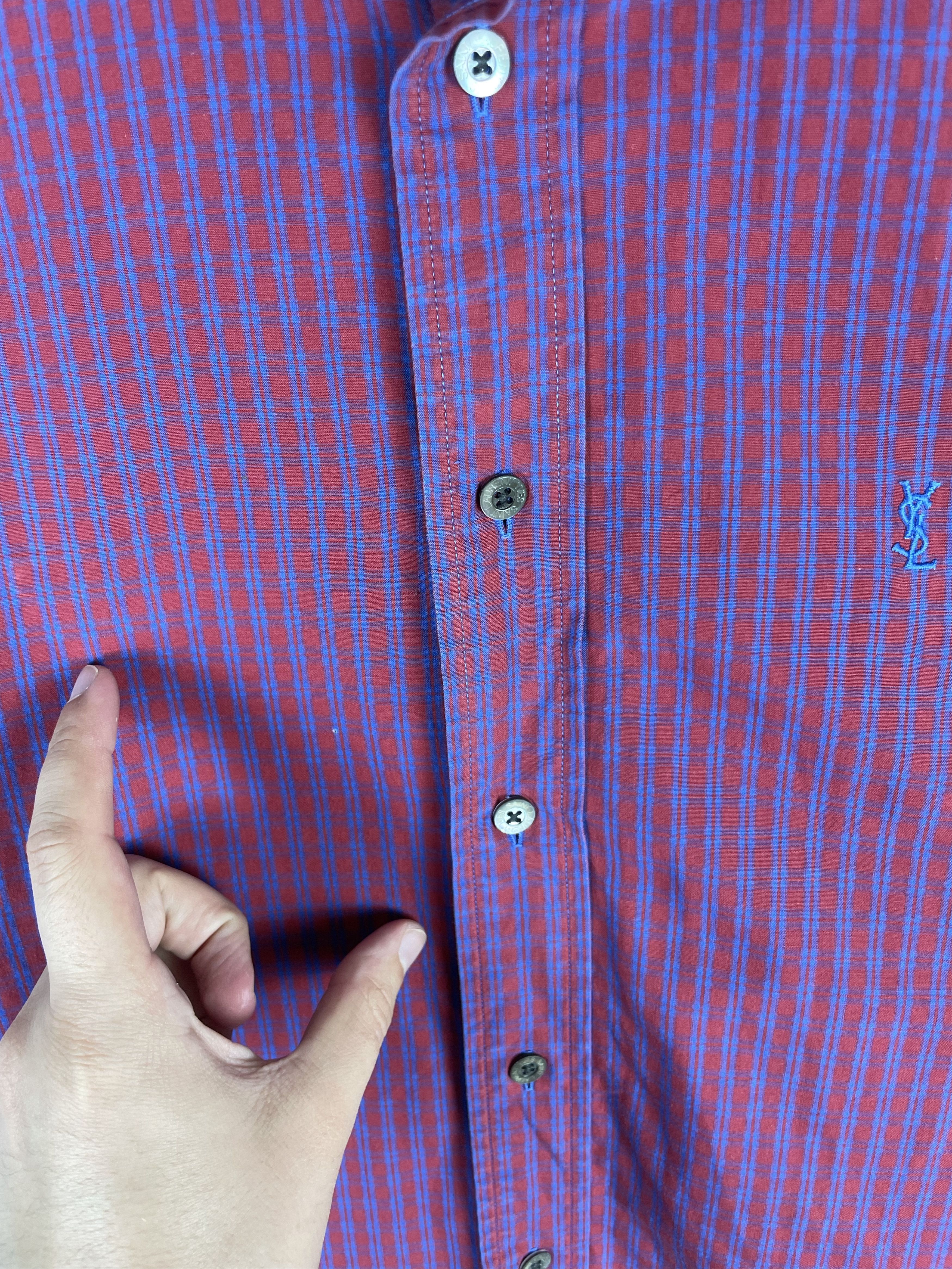 Vintage Vintage YvesSaintLaurent Ysl Pour Homme Button Up Shirt Size US L / EU 52-54 / 3 - 5 Thumbnail