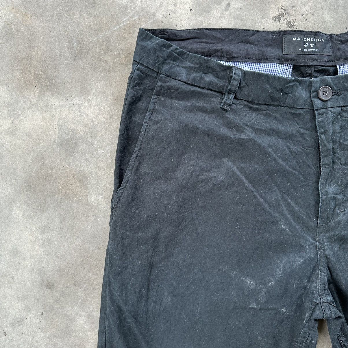 Japanese Brand × Vintage Vintage Matchstick Argus Black Casual Trousers Pants Size US 34 / EU 50 - 4 Thumbnail
