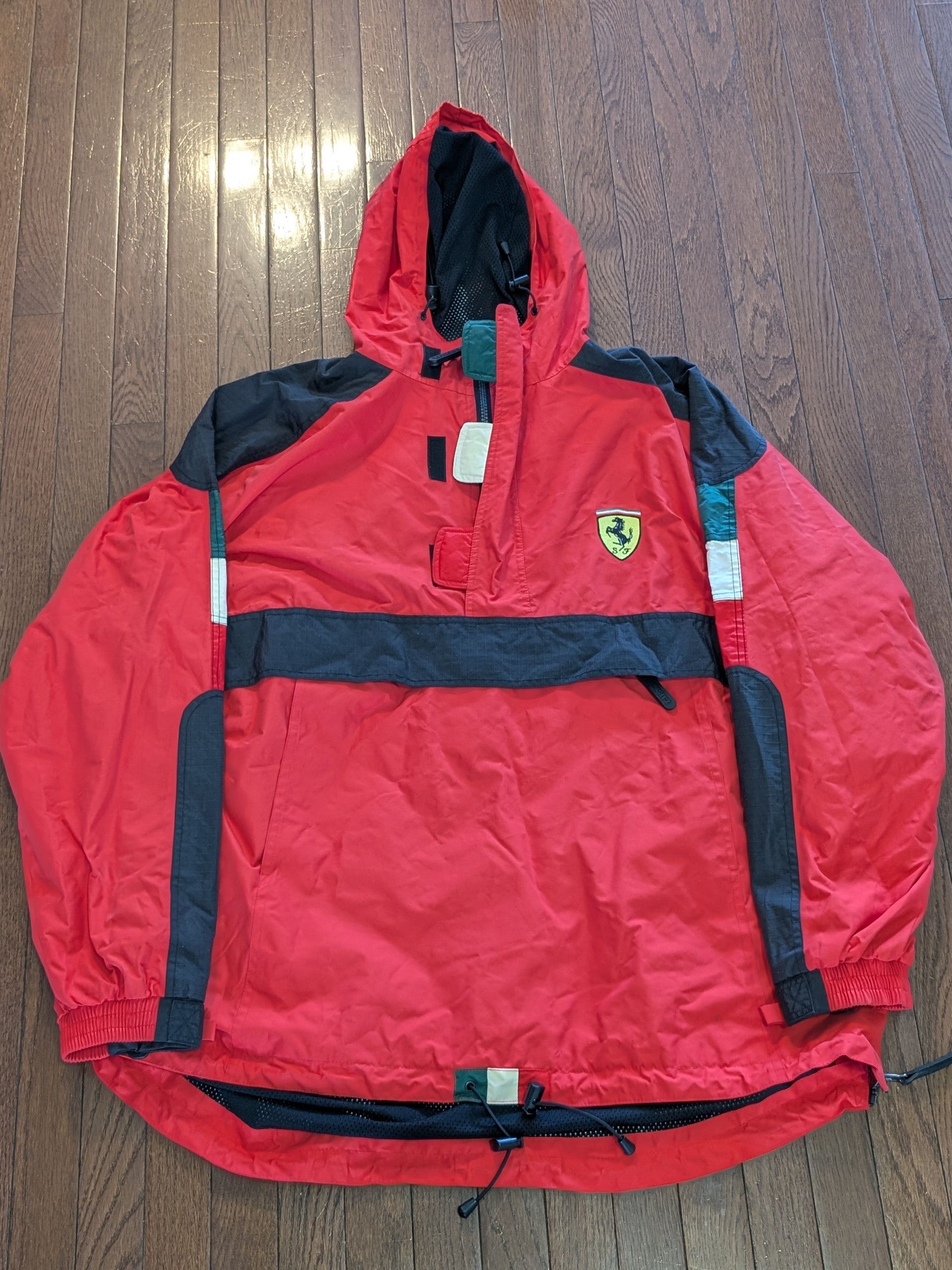 Ferrari Vintage 1998 Ferrari Red Half Zip Anorak Jacket Size XXL Size US XXL / EU 58 / 5 - 1 Thumbnail