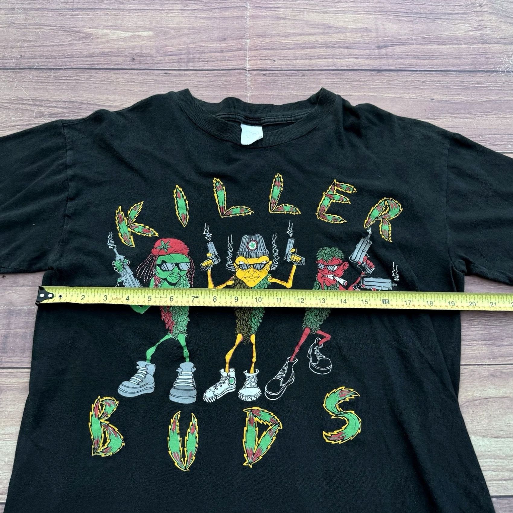 Vintage VINTAGE Fashion Victim Shirt Mens 20x26 Black Killer Buds Marijuana Guns Uzis Weed 90s Rare Size US XXL / EU 58 / 5 - 4 Thumbnail