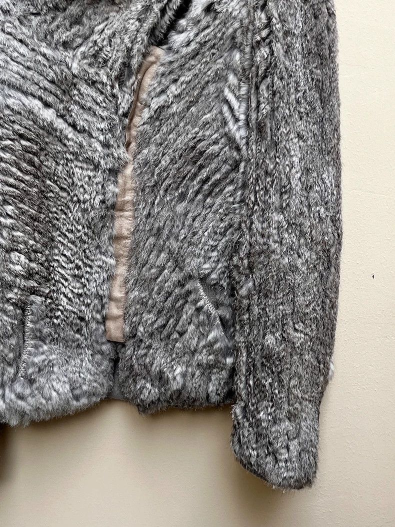Helmut Lang HELMUT LANG Silver grey rabbit fur overcoat Size M / US 6-8 / IT 42-44 - 7 Thumbnail
