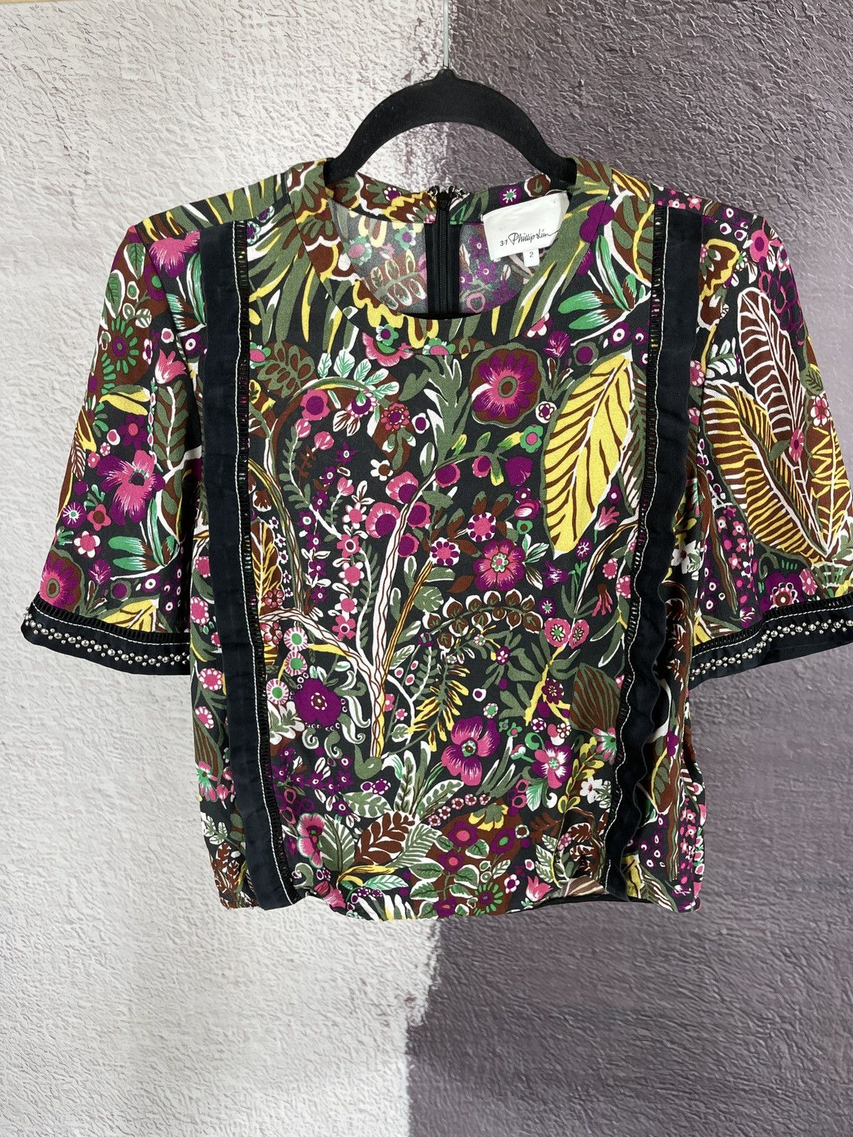 3.1 Phillip Lim 3.1 Phillip Lim flower floral multicolor pattern blouse Size S / US 4 / IT 40 - 7 Thumbnail