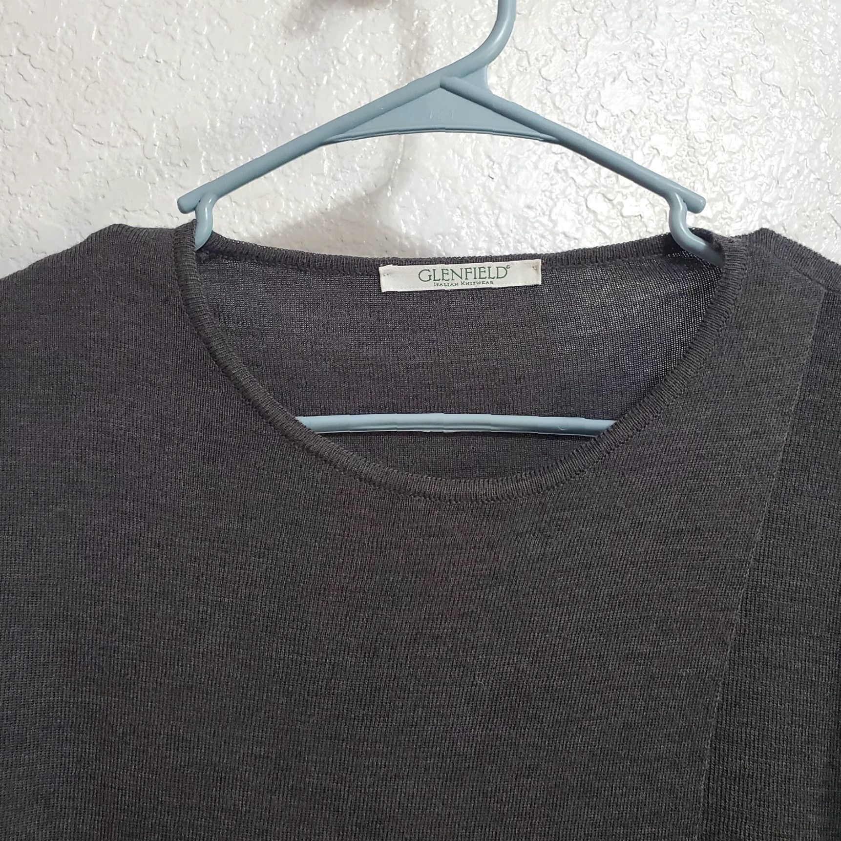 Vintage Glenfield Italian Knitwear Sweater Women M/L Gray Merino Wool Blend Draped Front Pullover Top Size M / US 6-8 / IT 42-44 - 5 Thumbnail