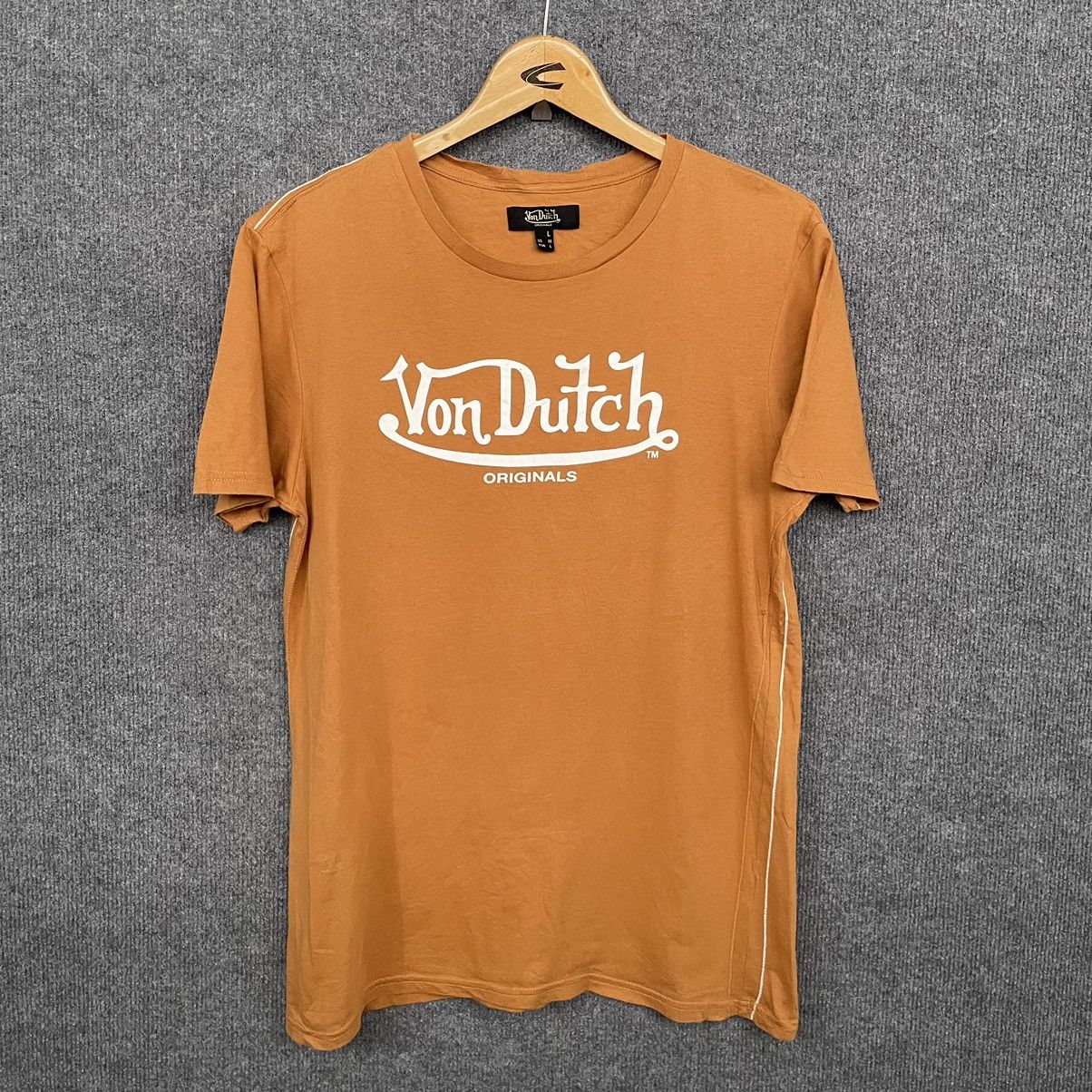 Vintage × Von Dutch Vintage Von Dutch OG Logo Mustard T Shirt Size US M / EU 48-50 / 2 - 1 Thumbnail