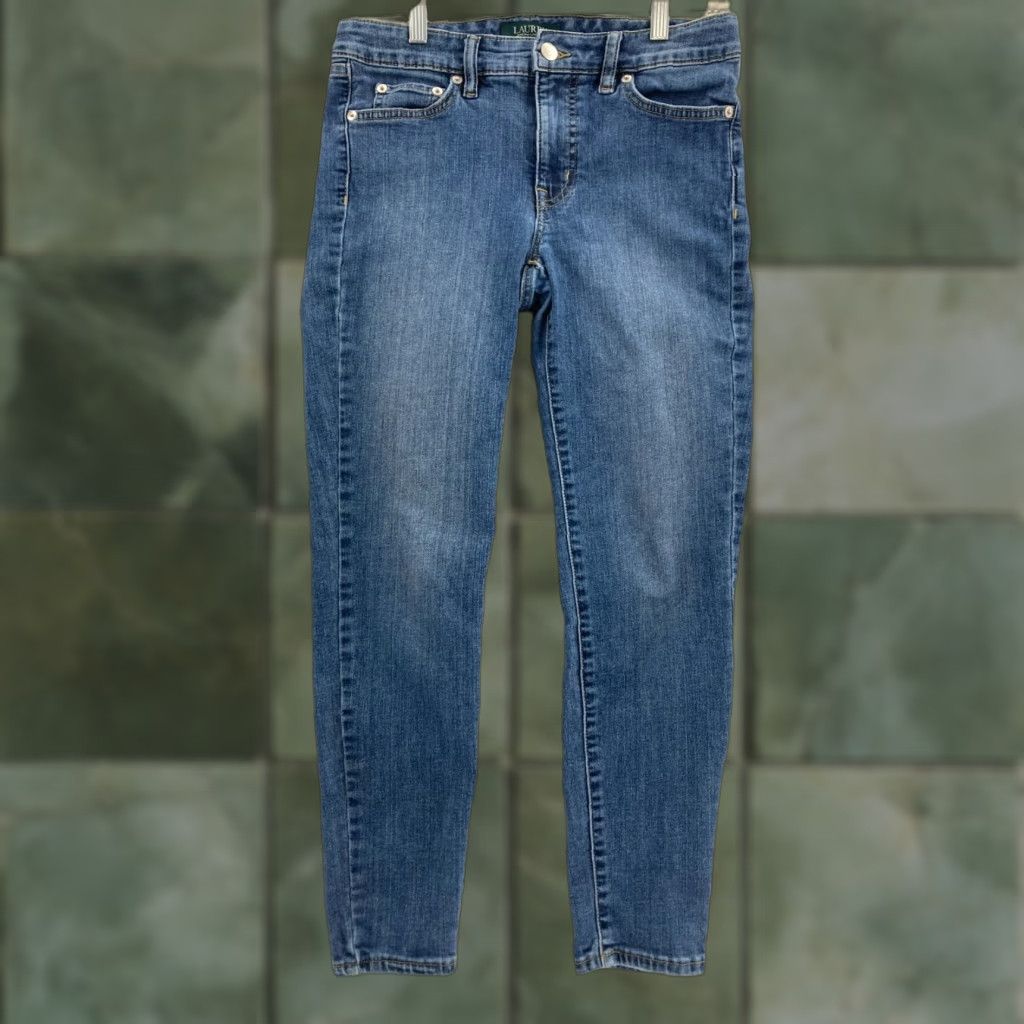 Ralph Lauren Lauren Ralph Lauren Jeans Womens 4 Classic Crop Straight Blue Dark Blue Denim Size 27" / US 4 / IT 40 - 1 Thumbnail