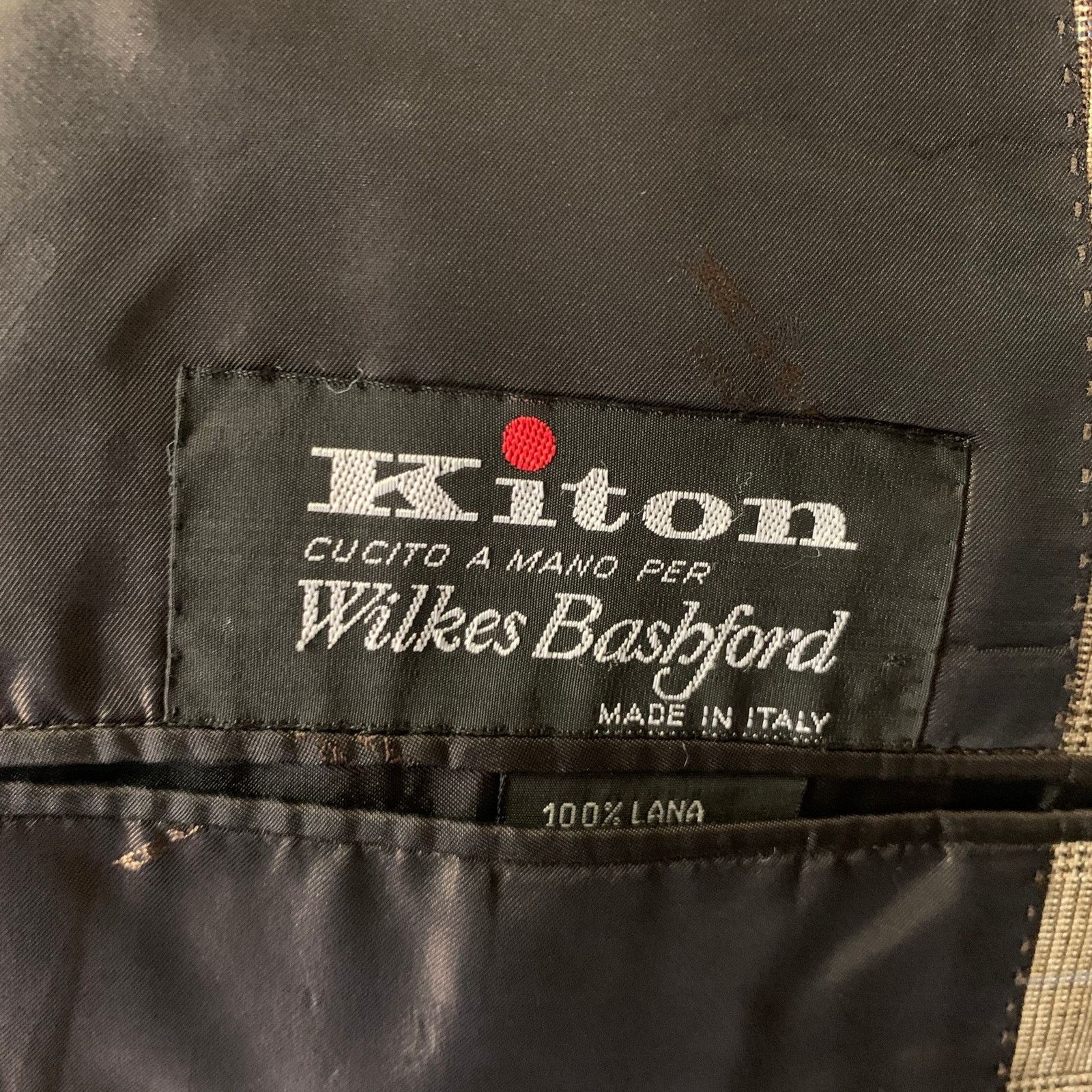Kiton KITON Size 420 Brown Blue Plaid Wool Notch Lapel Suit Size 42R - 6 Thumbnail