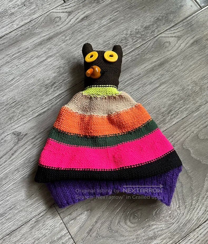Walter Van Beirendonck Walter Van Beirendonck Hat w&lt show style cartoon woollen Size ONE SIZE - 1 Thumbnail