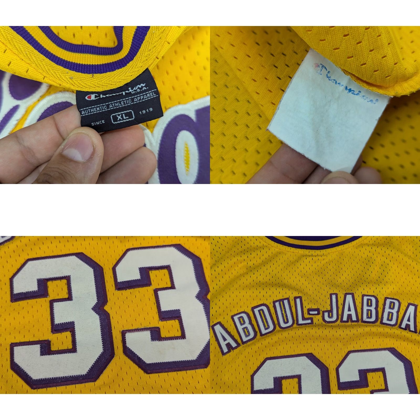 Champion VINTAGE Champion NBA KAREEM ABDUL-JABBAR HWC Basketball Jersey Los Angeles Lakers XL Shirt Men Yellow Size US XL / EU 56 / 4 - 10 Thumbnail