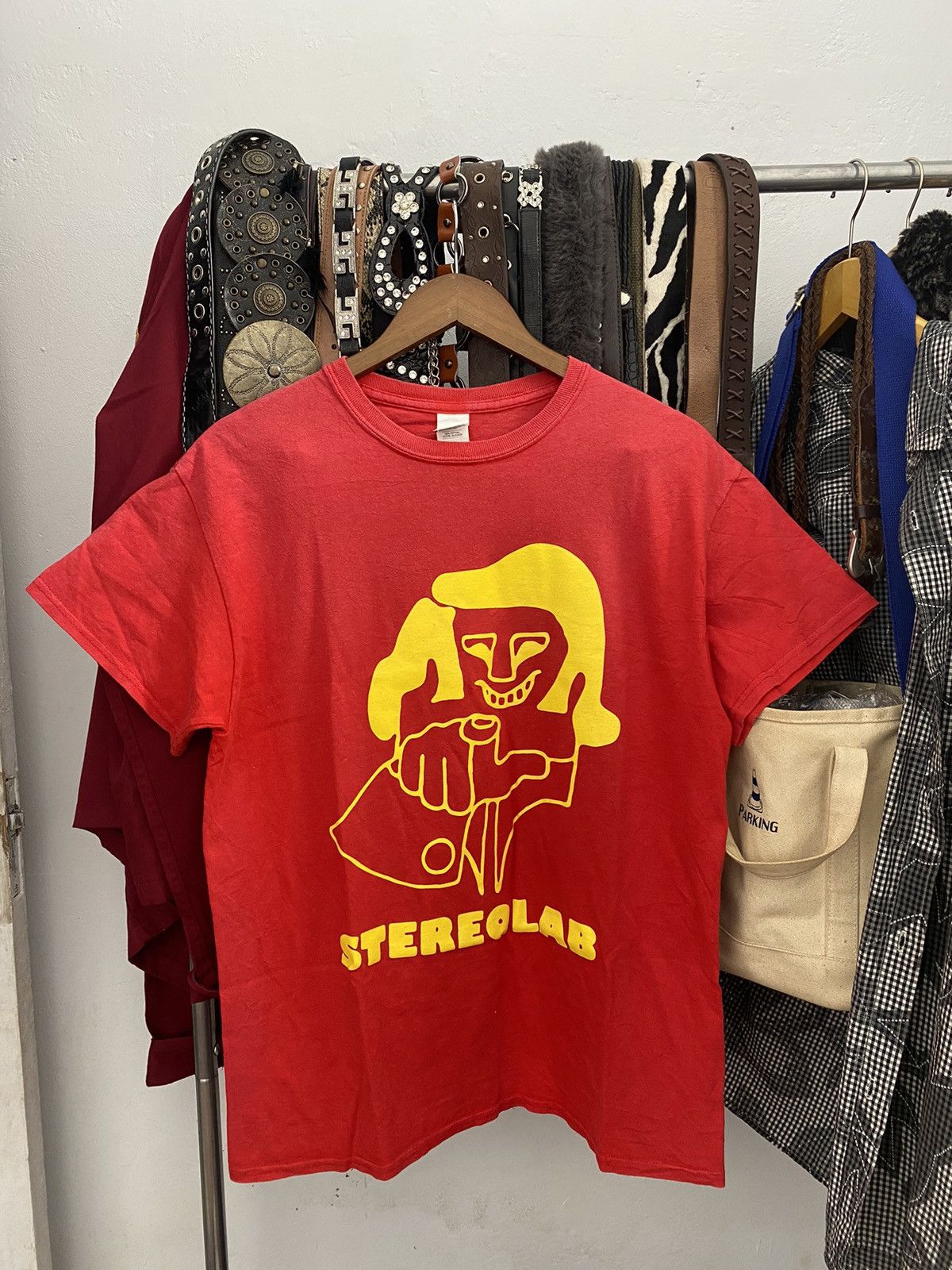 Band Tees × Vintage Stereolab cliff red t-shirt Size US M / EU 48-50 / 2 - 1 Thumbnail