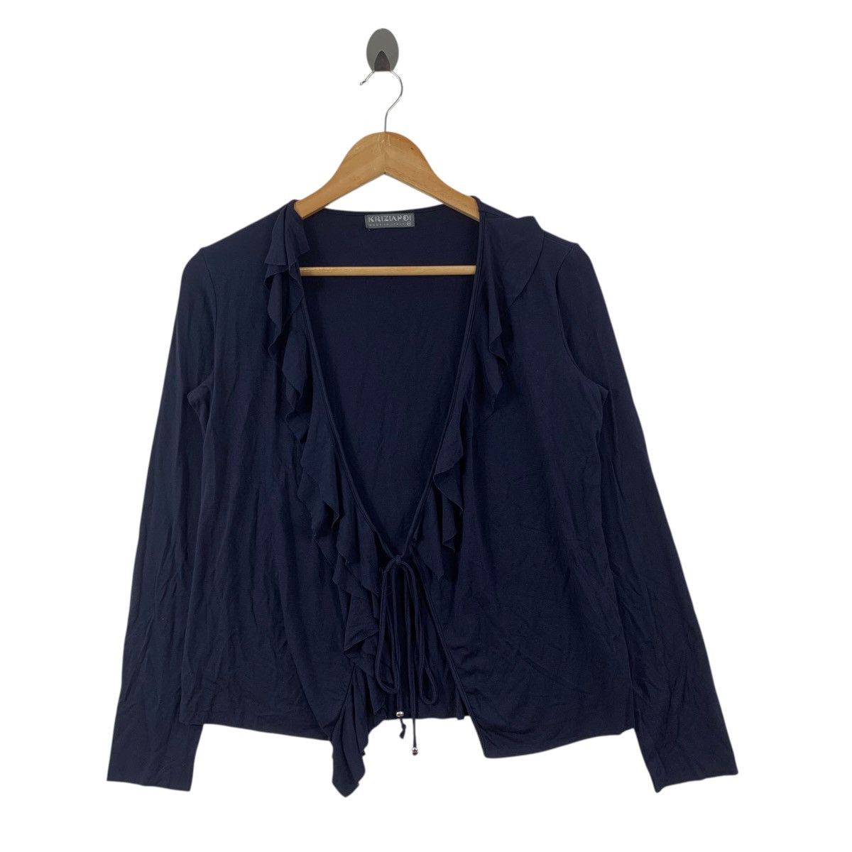 Krizia KRIZIA POI Italian Brand String Wool Cardigan Size S / US 4 / IT 40 - 1 Thumbnail