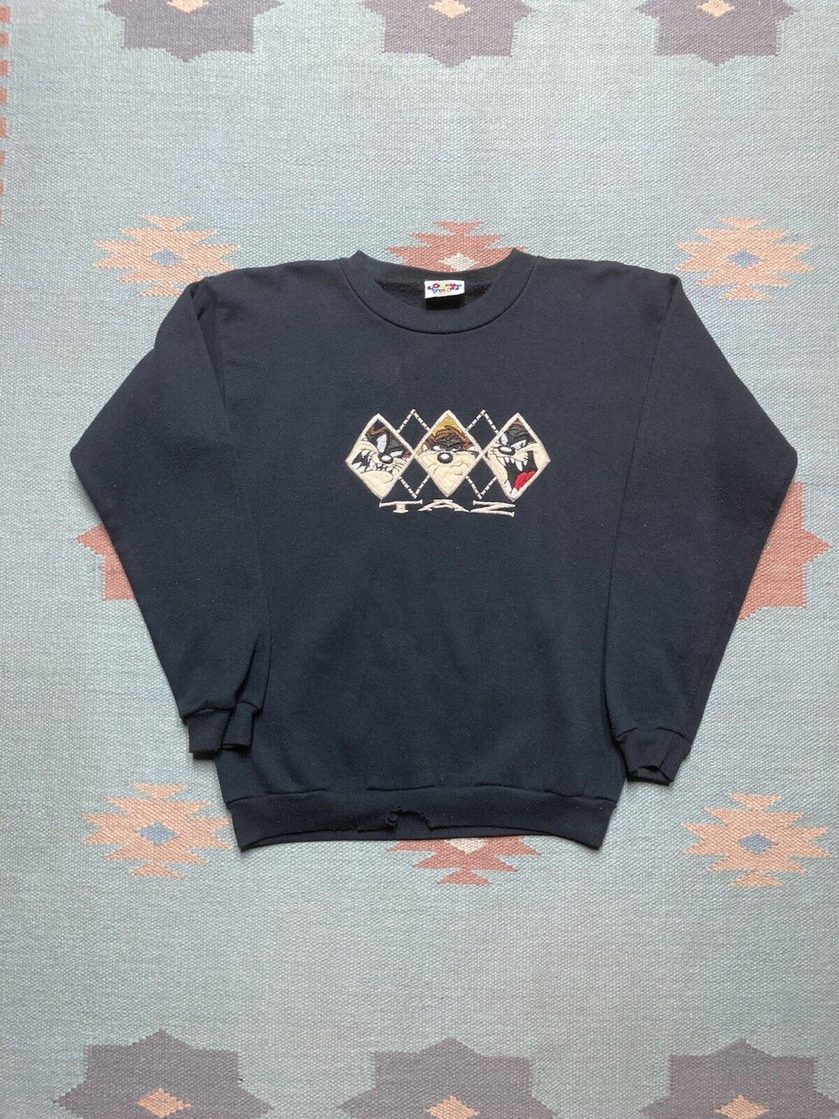 Vintage crewneck sweatshirt looney tunes taz embroidered cartoon S Size US S / EU 44-46 / 1 - 1 Thumbnail