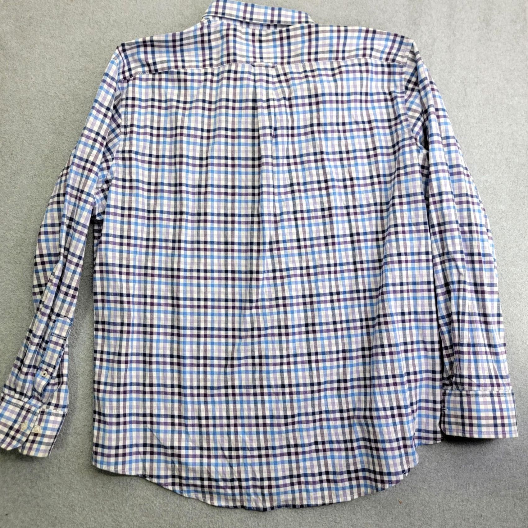 Izod IZOD Shirt Mens 2XL Blue Purple Plaid Button-Down Long Sleeve Casual Preppy Size US XXL / EU 58 / 5 - 6 Thumbnail