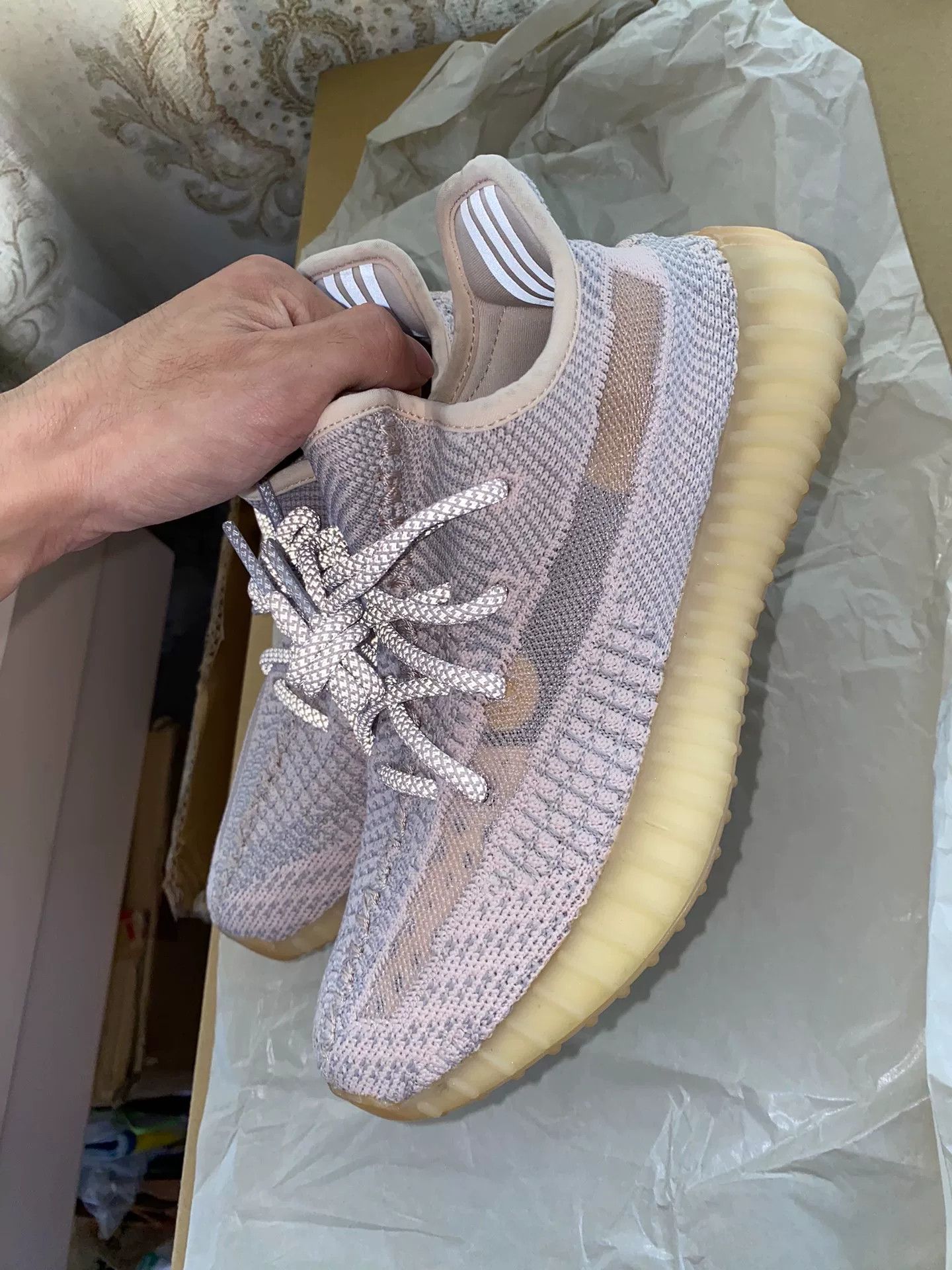 Adidas Adidas YEEZY350 Pink Lowtop Sneakers 38 Men Size US 6 / EU 39 - 1 Thumbnail