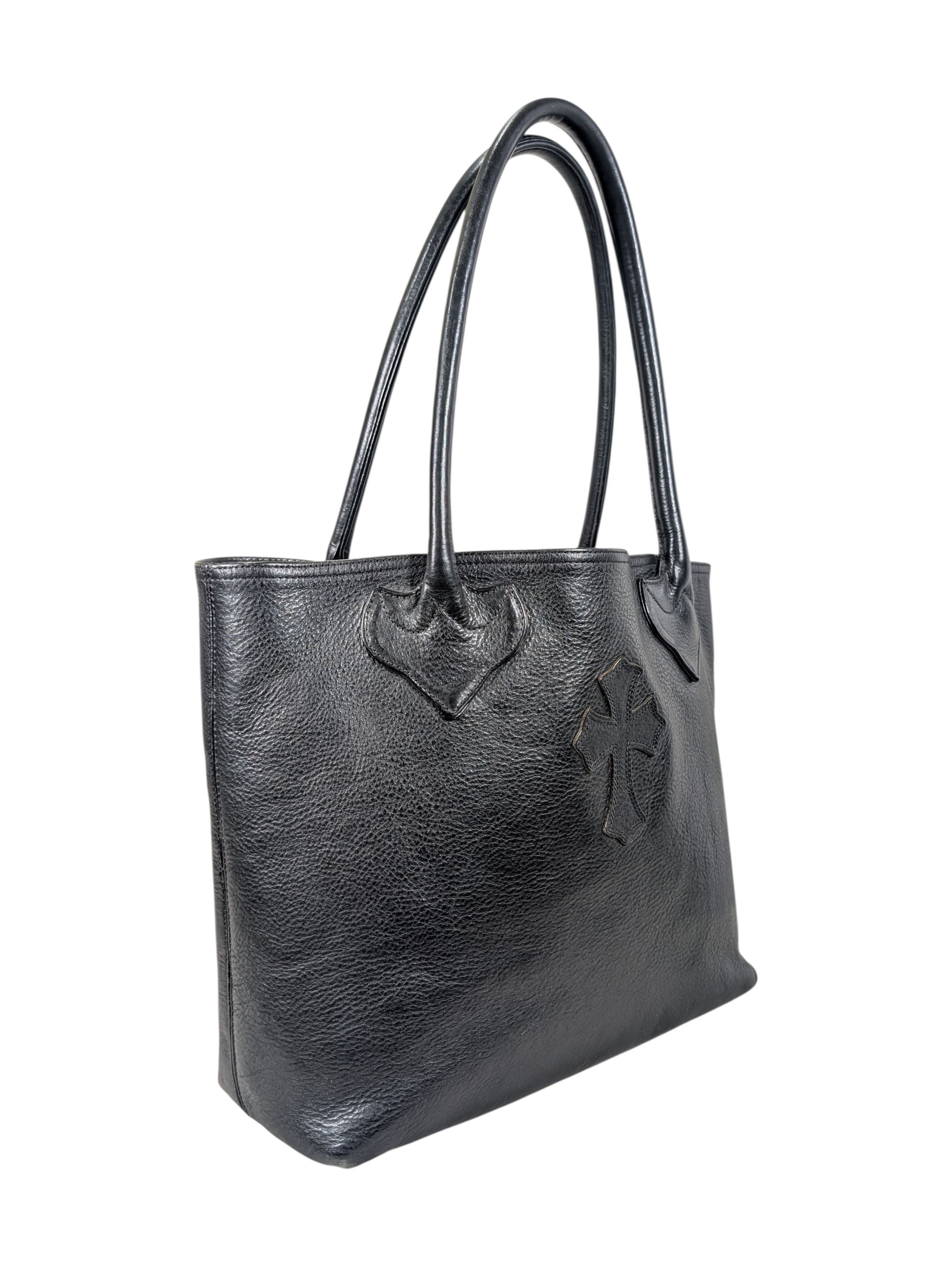 Chrome Hearts Chrome Hearts Cross Patch FS Tote Bag Black Leather Size ONE SIZE - 2 Thumbnail