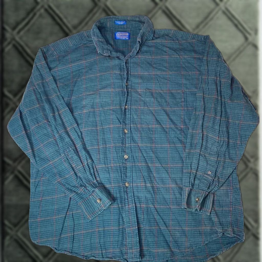 Pendleton Pendleton Shirt Men XL Blue Plaid Wool Blend Button-Up Long Sleeve Size US XL / EU 56 / 4 - 1 Thumbnail