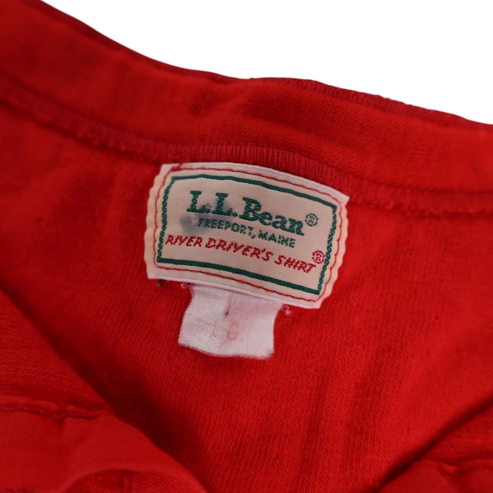 Vintage VINTAGE L.L.Bean Henley Under Shirt Men's Red L Regular Shirt 9/10 - Large Size US L / EU 52-54 / 3 - 6 Thumbnail