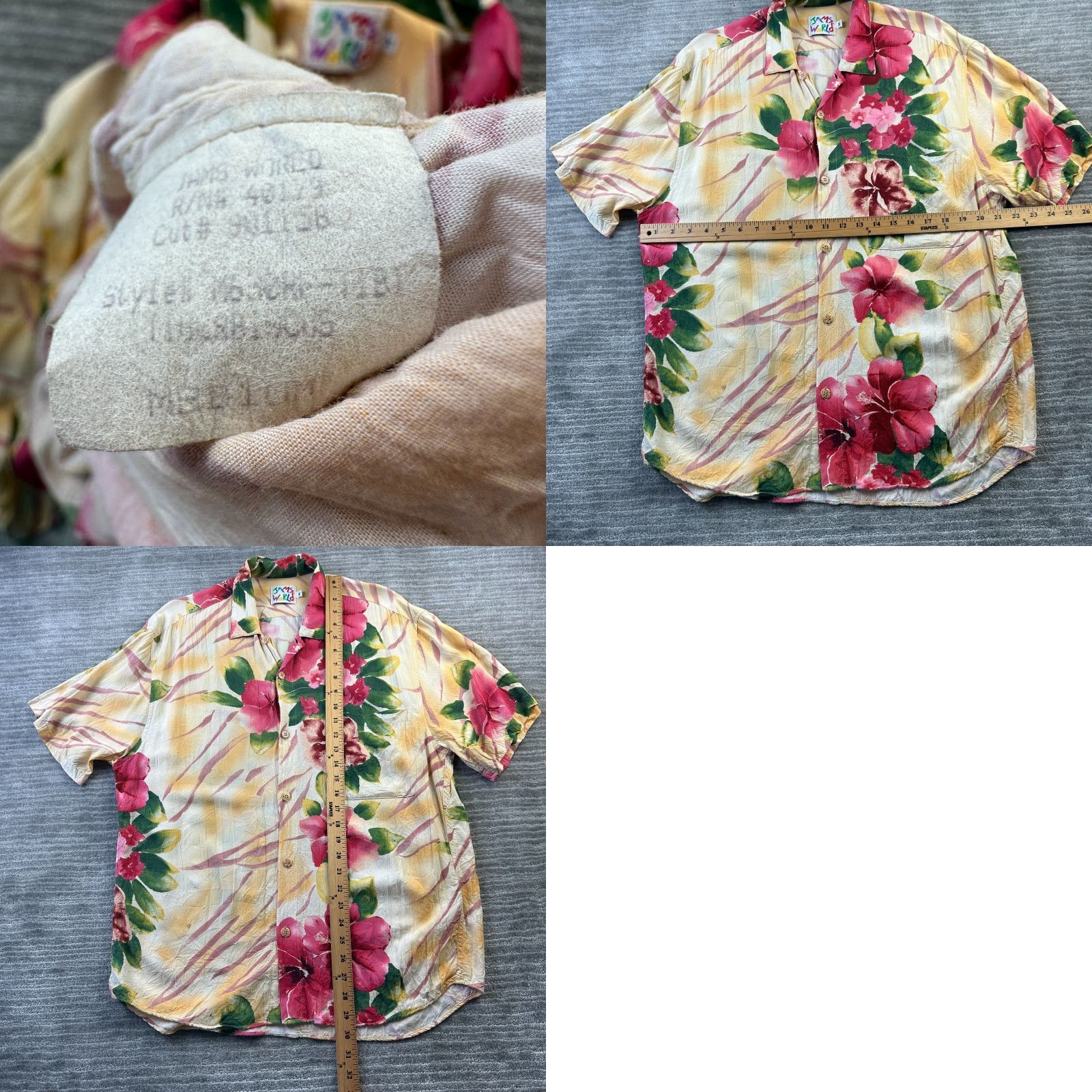 Jams World VINTAGE Jams World Shirt Mens Medium Hibiscus Button Up Hawaiian Size US M / EU 48-50 / 2 - 8 Thumbnail
