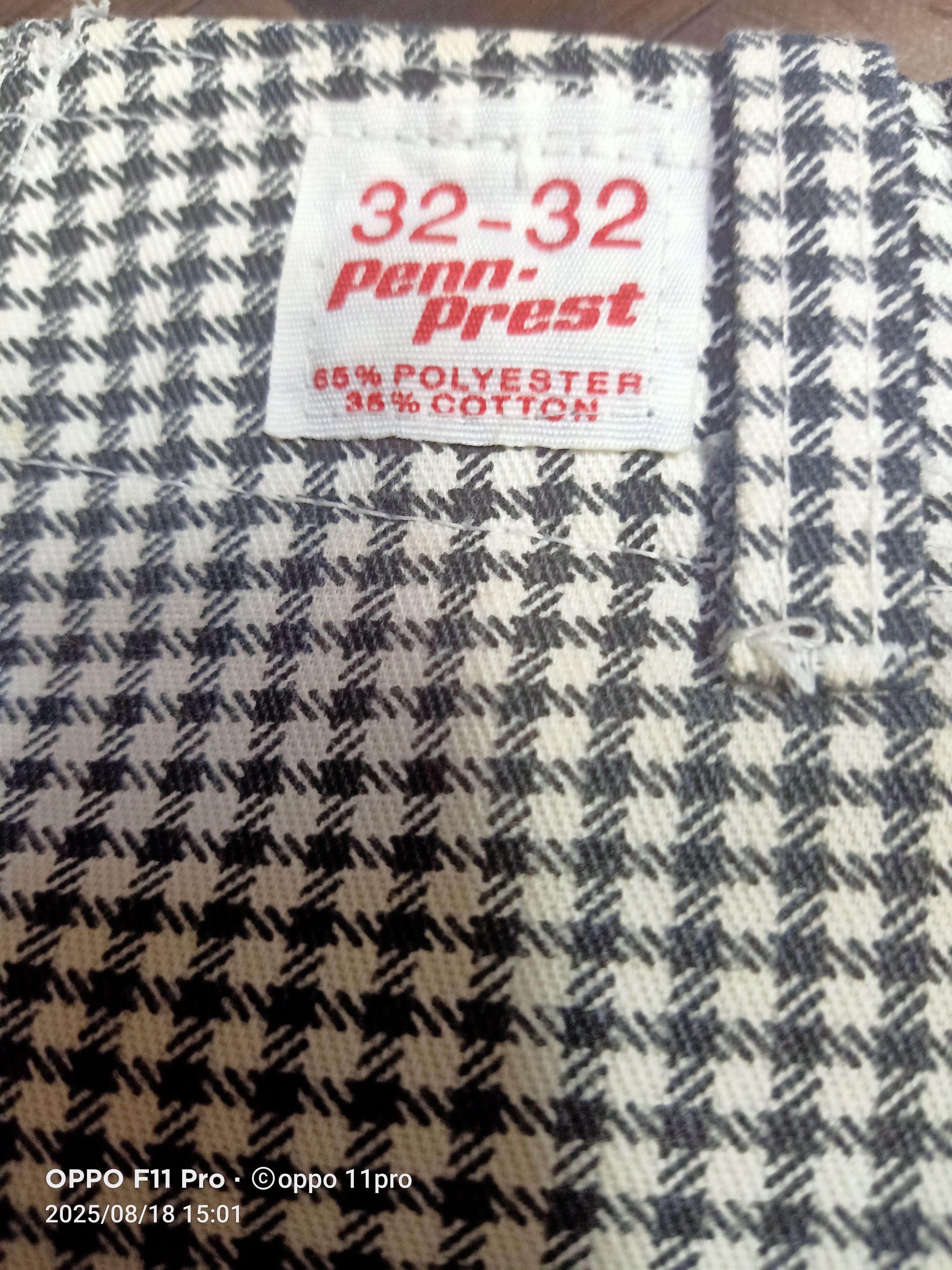 JCPenney Jcpenny 70s Vintage Slack Cotton Men 🌟 Size US 32 / EU 48 - 3 Thumbnail