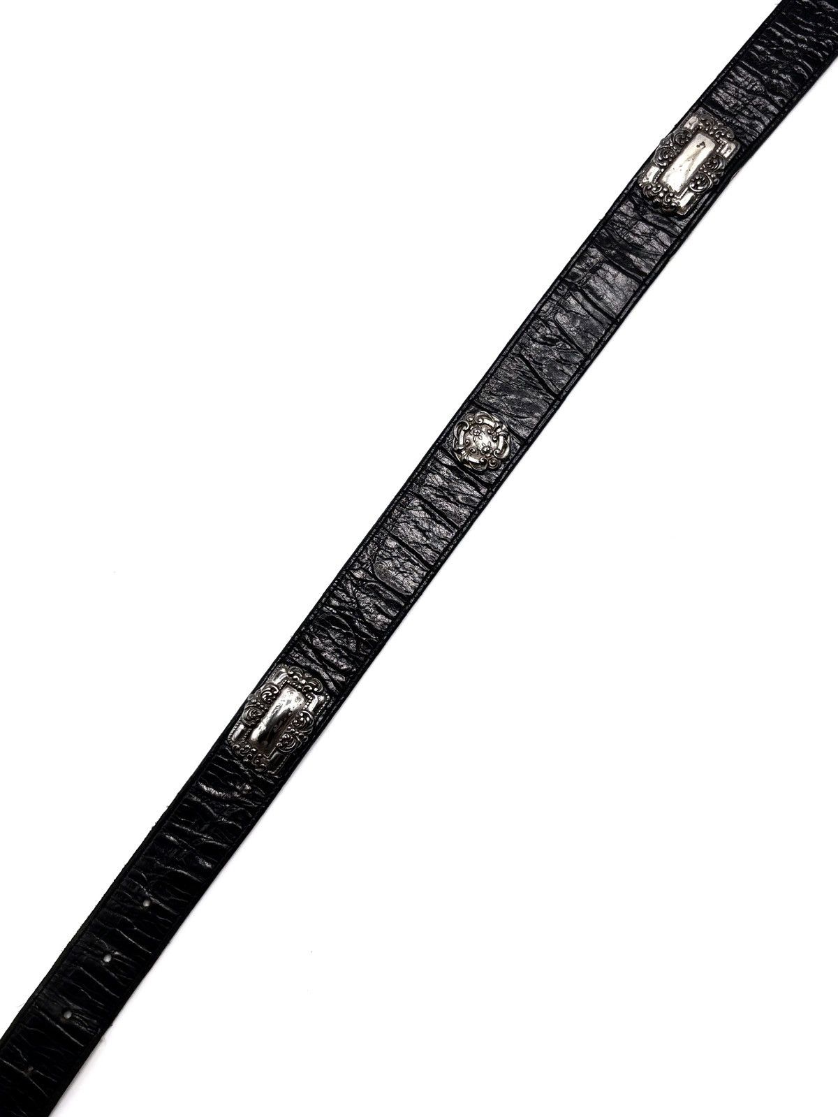 Brighton Brighton Leather Belt w/ Ornate Silver Hardware Size ONE SIZE - 5 Thumbnail