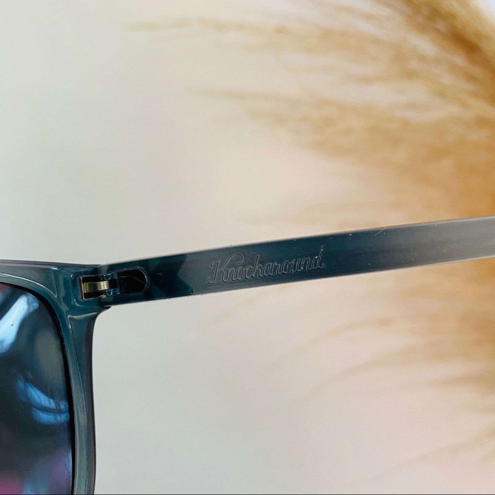 Nordstrom KNOCKAROUND Blue Plastic Black Lens Sunglasses Wayfarer Size ONE SIZE - 7 Thumbnail