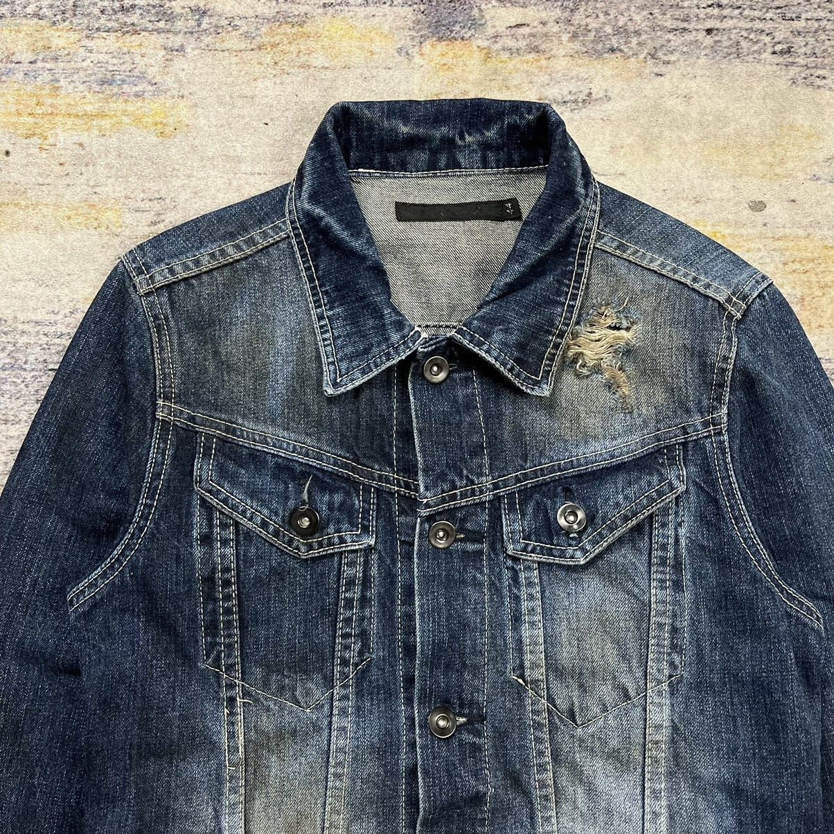 GOSTAR DE FUGA × If Six Was Nine × Le Grande Bleu (L.G.B.) Fuga washed distressed denim jacket Size US XS / EU 42 / 0 - 3 Thumbnail