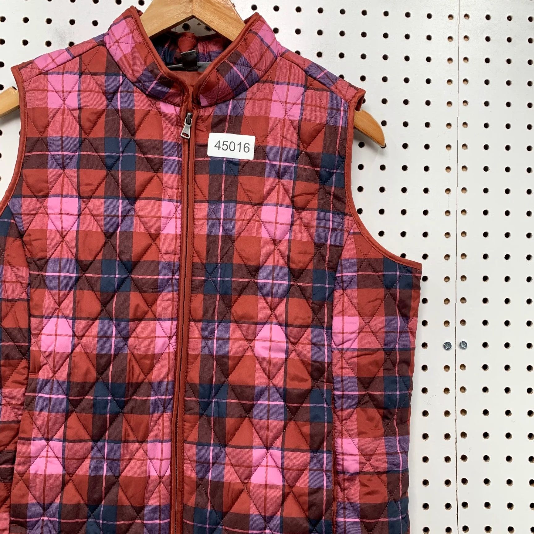 Vintage Style&co Quilted Vest Women PL Red Plaid Womens Size L / US 10 / IT 46 - 7 Thumbnail