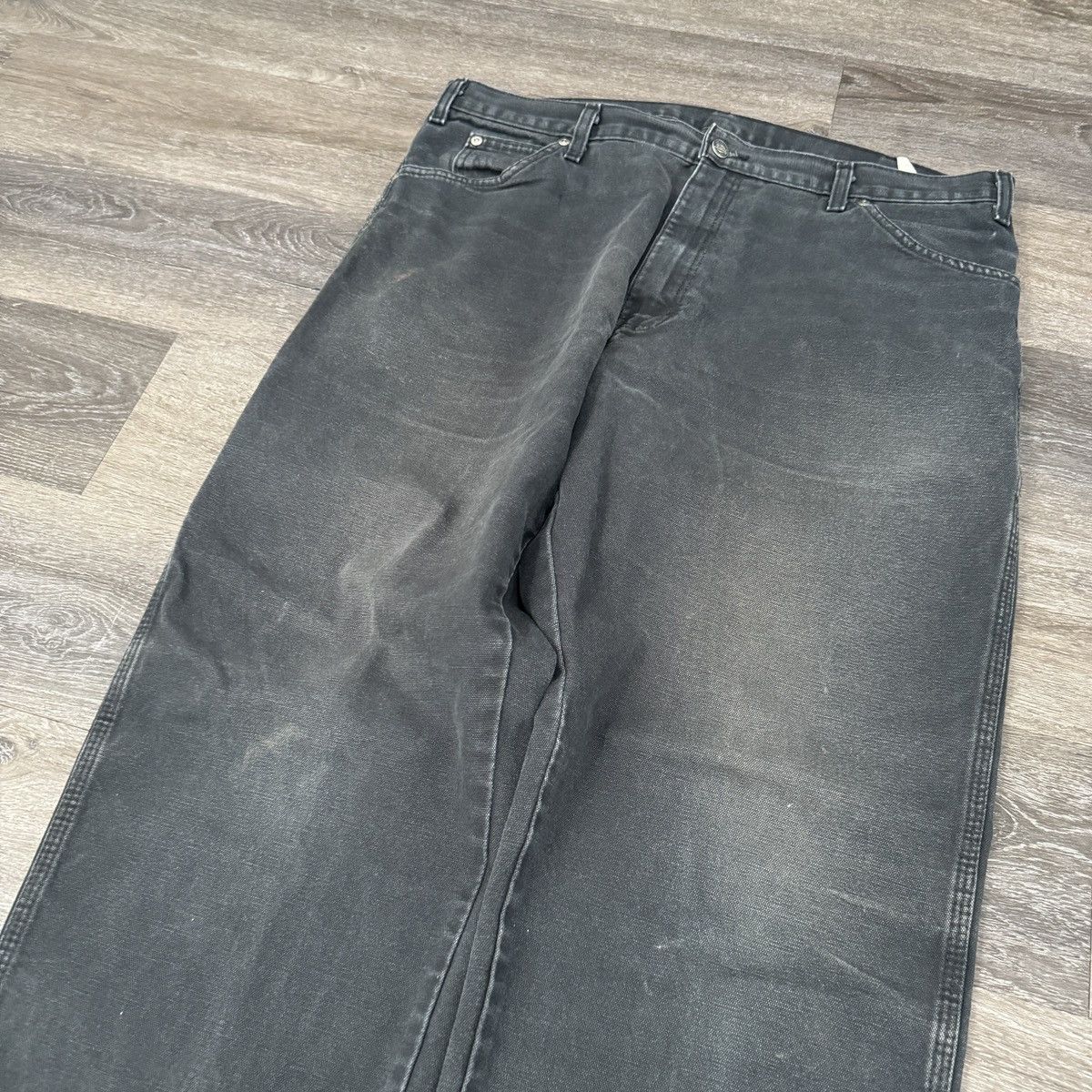 Dickies × StraightFaded × Vintage Crazy vintage Y2K dickies faded black wide leg carpenter Size US 37 - 5 Thumbnail