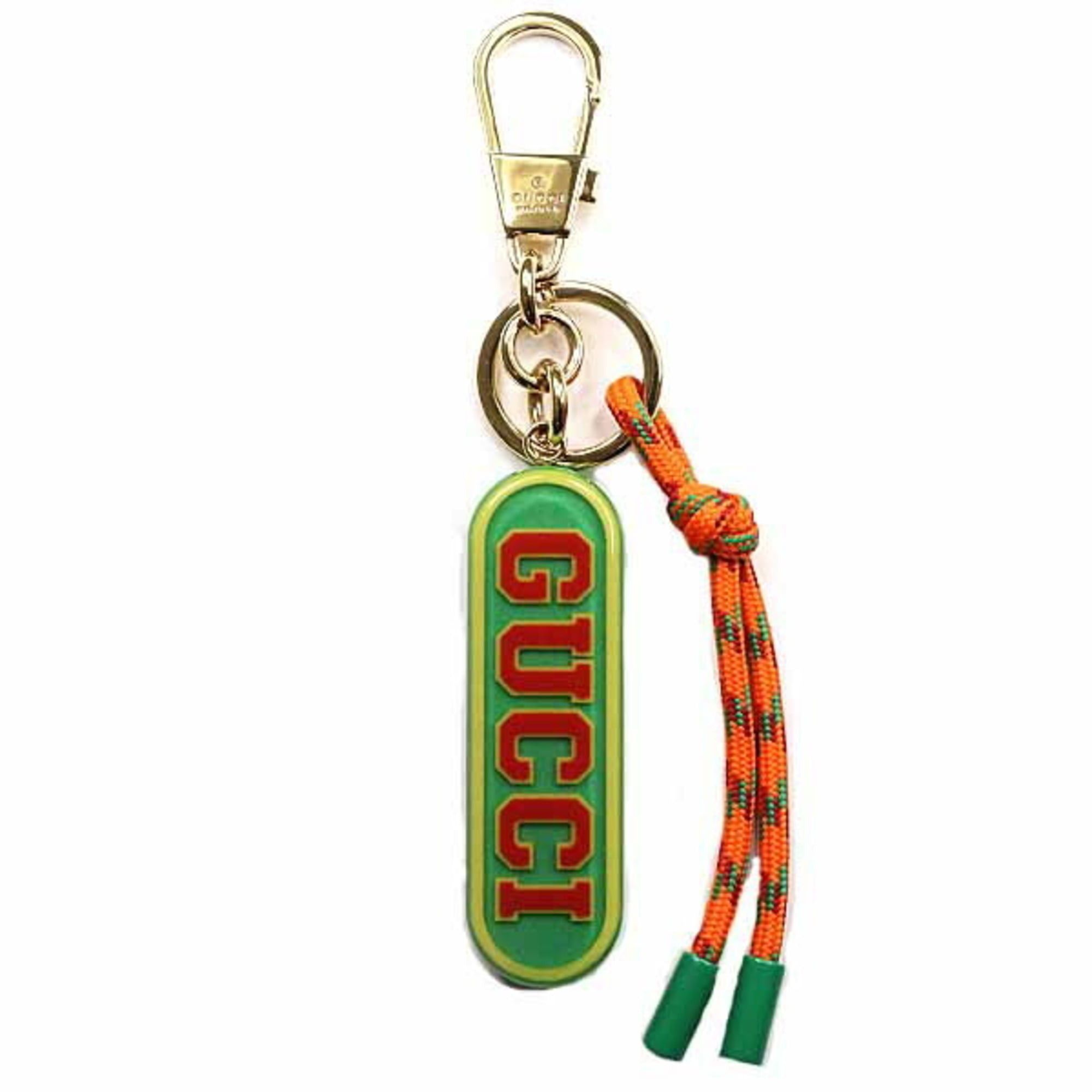 Gucci Gucci Keychain Key Holder Strap Charm 752697 Green Orange Size ONE SIZE - 1 Thumbnail