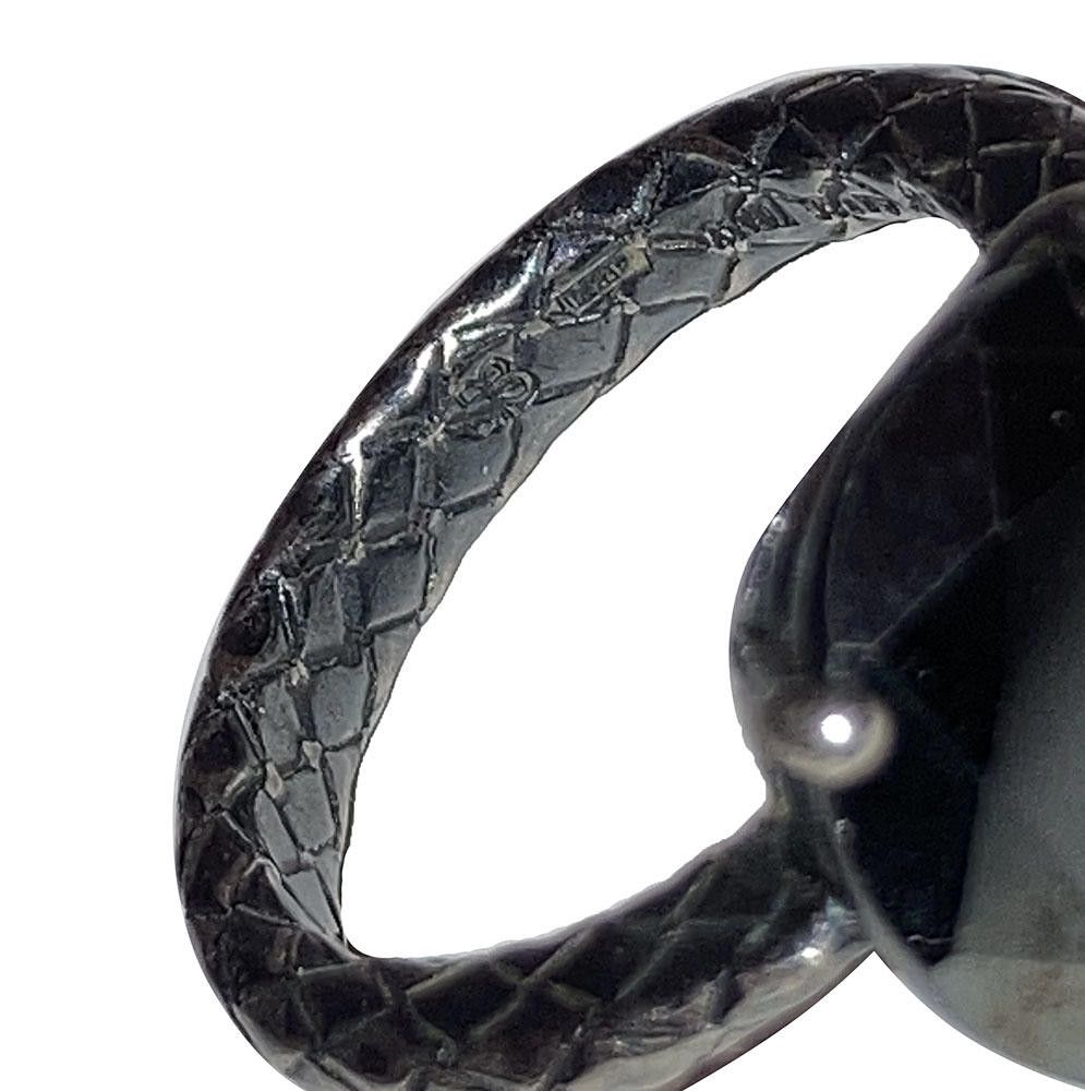 Bottega Veneta Bottega Veneta Sterling Hematite Cocktail Ring Size ONE SIZE - 5 Thumbnail