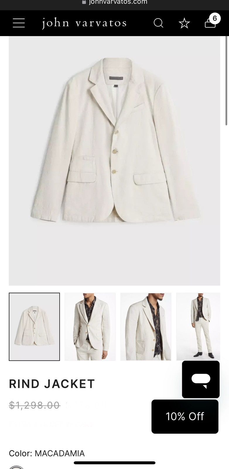 John Varvatos Rend Jacket size EU 50 USA 40 Size US M / EU 48-50 / 2 - 14 Thumbnail