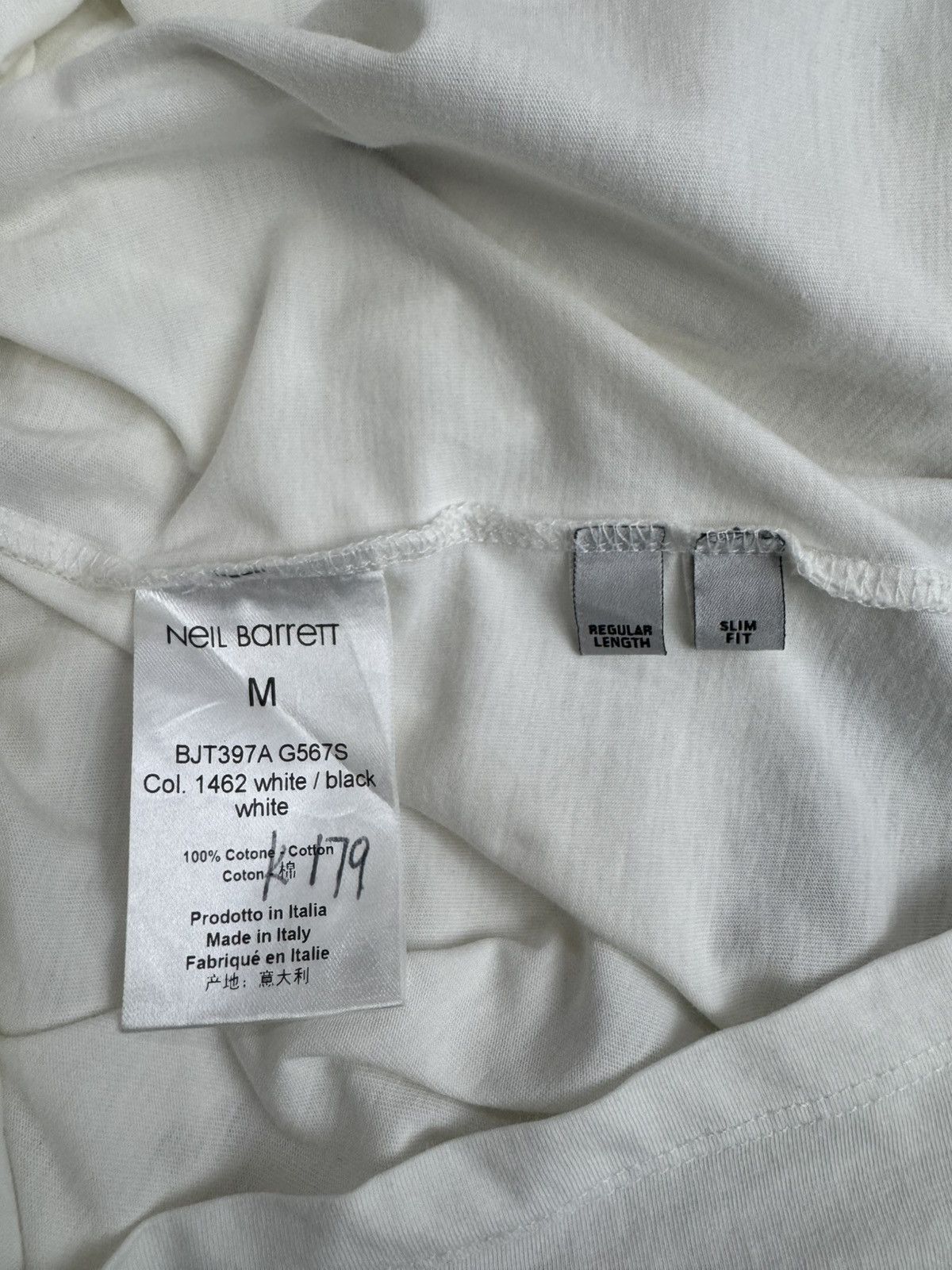 Neil Barrett Neil Barrett Visionary Mind Tee White Size US M / EU 48-50 / 2 - 8 Thumbnail