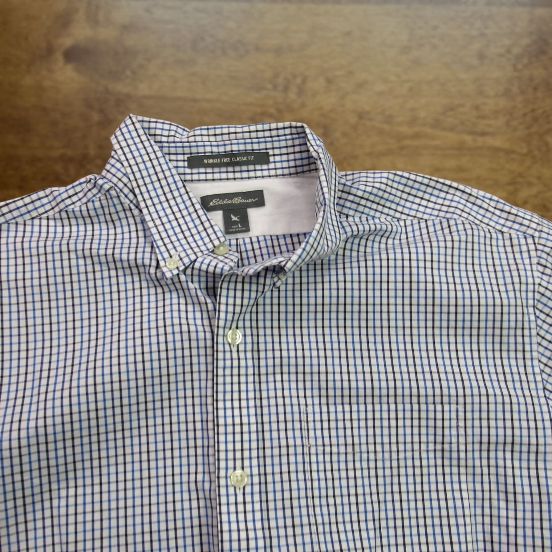 Eddie Bauer Eddie Bauer Shirt Mens Large Long Sleeve Button Front Pocket Checks Classic Size US XL / EU 56 / 4 - 1 Thumbnail