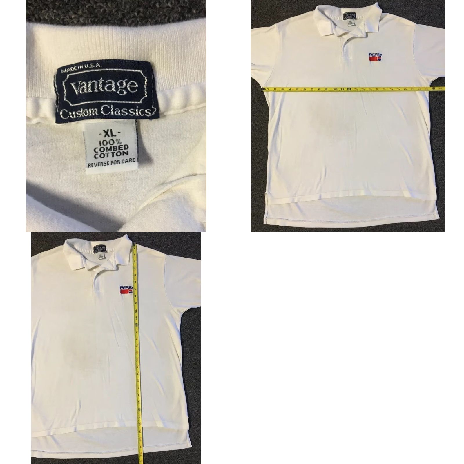 Vintage VINTAGE Pepsi Faded Distressed Polo Shirt L White Truckin' Distressed 90s 80s Coca Cola Coke Drink Grunge USA Men Polo Shirt Size US L / EU 52-54 / 3 - 8 Thumbnail