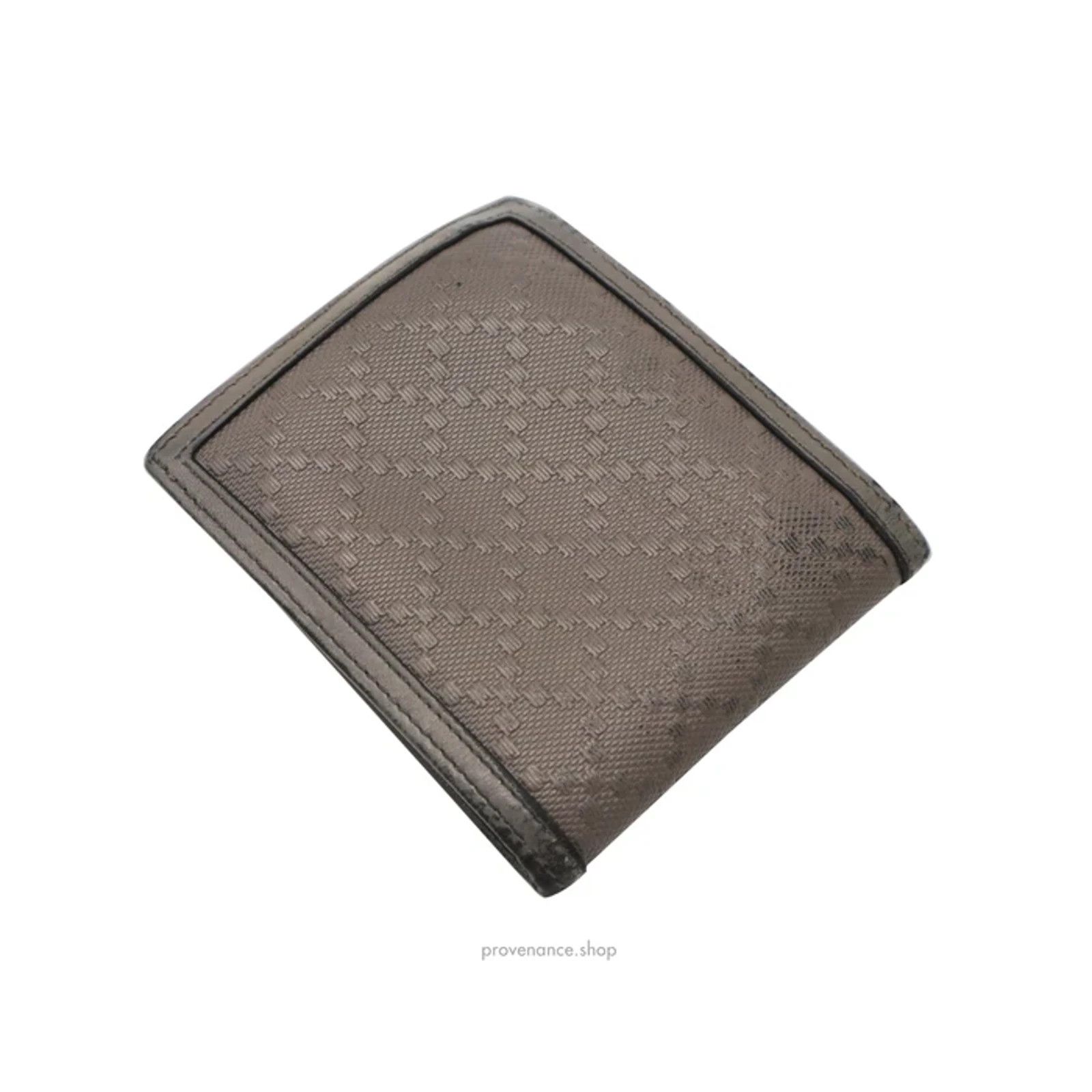 Gucci 🔴 Gucci Bifold Wallet - Grey Diamante Leather Size ONE SIZE - 4 Thumbnail