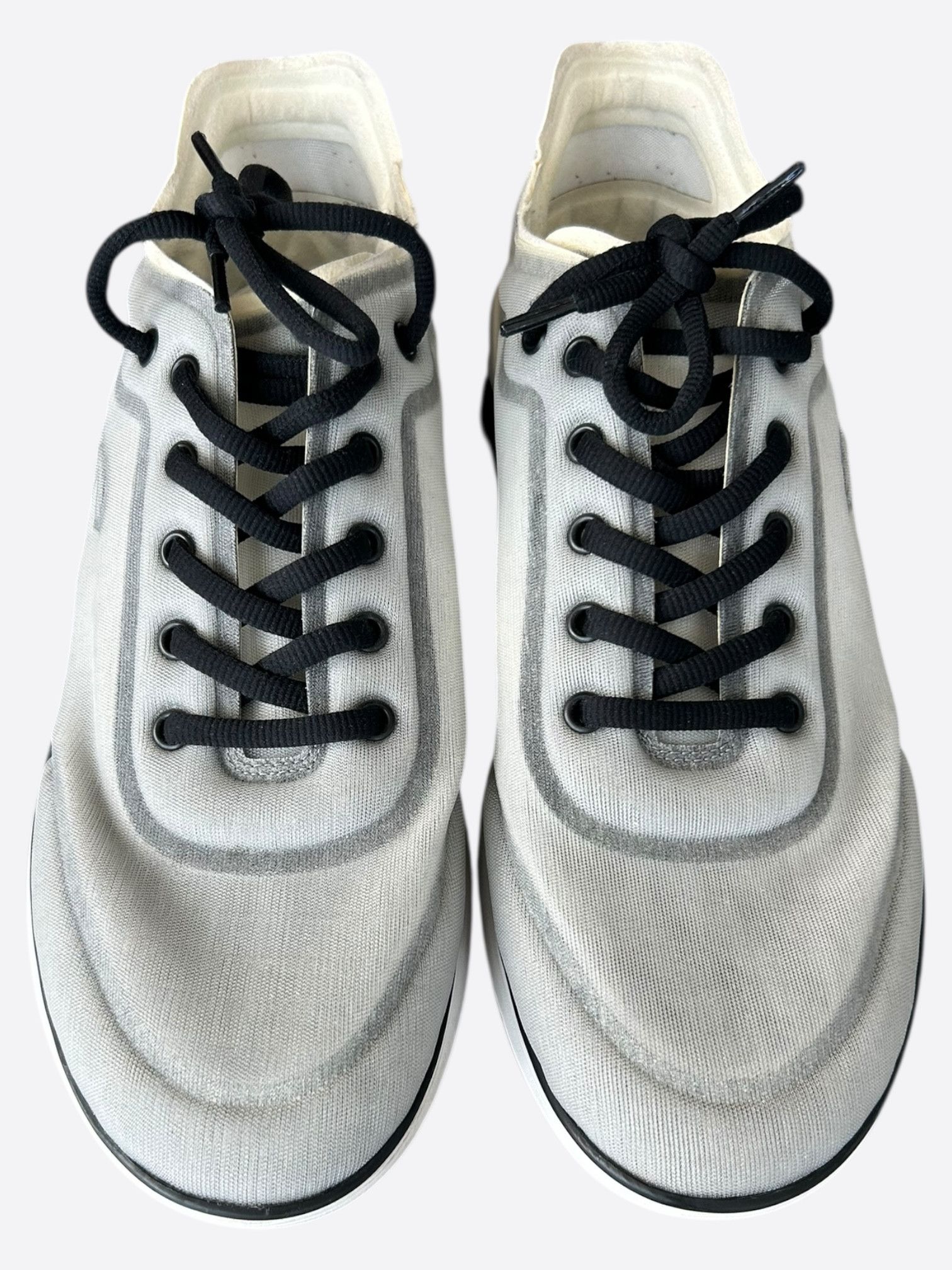 Chanel Chanel Grey & Black CC Logo Runners Size US 10 / EU 43 - 2 Thumbnail