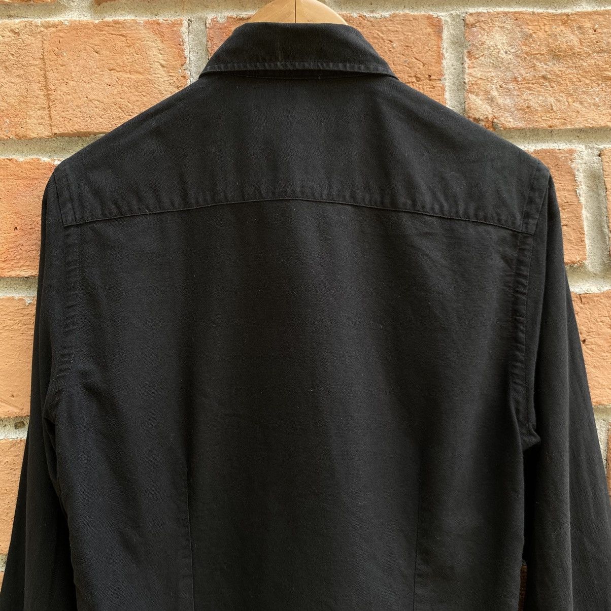 Dolce & Gabbana Dolce & Gabbana Black Fitted Long-Sleeve Collared Shirt Size S / US 4 / IT 40 - 20 Thumbnail