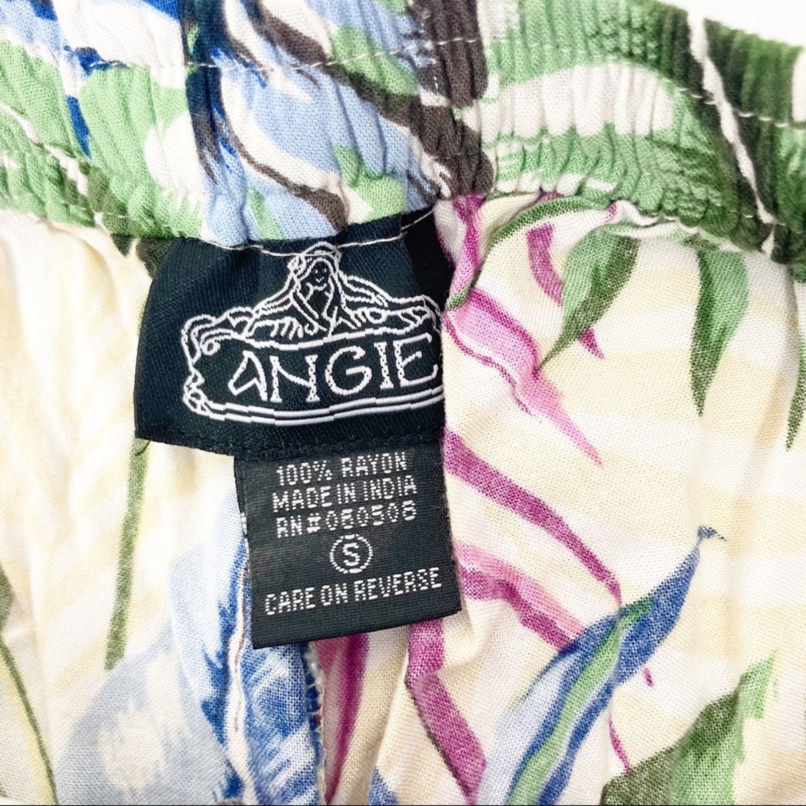Other Angie Floral Palm Tree Shorts Pom Pom Hem Sz S Size 27" / US 4 / IT 40 - 5 Thumbnail