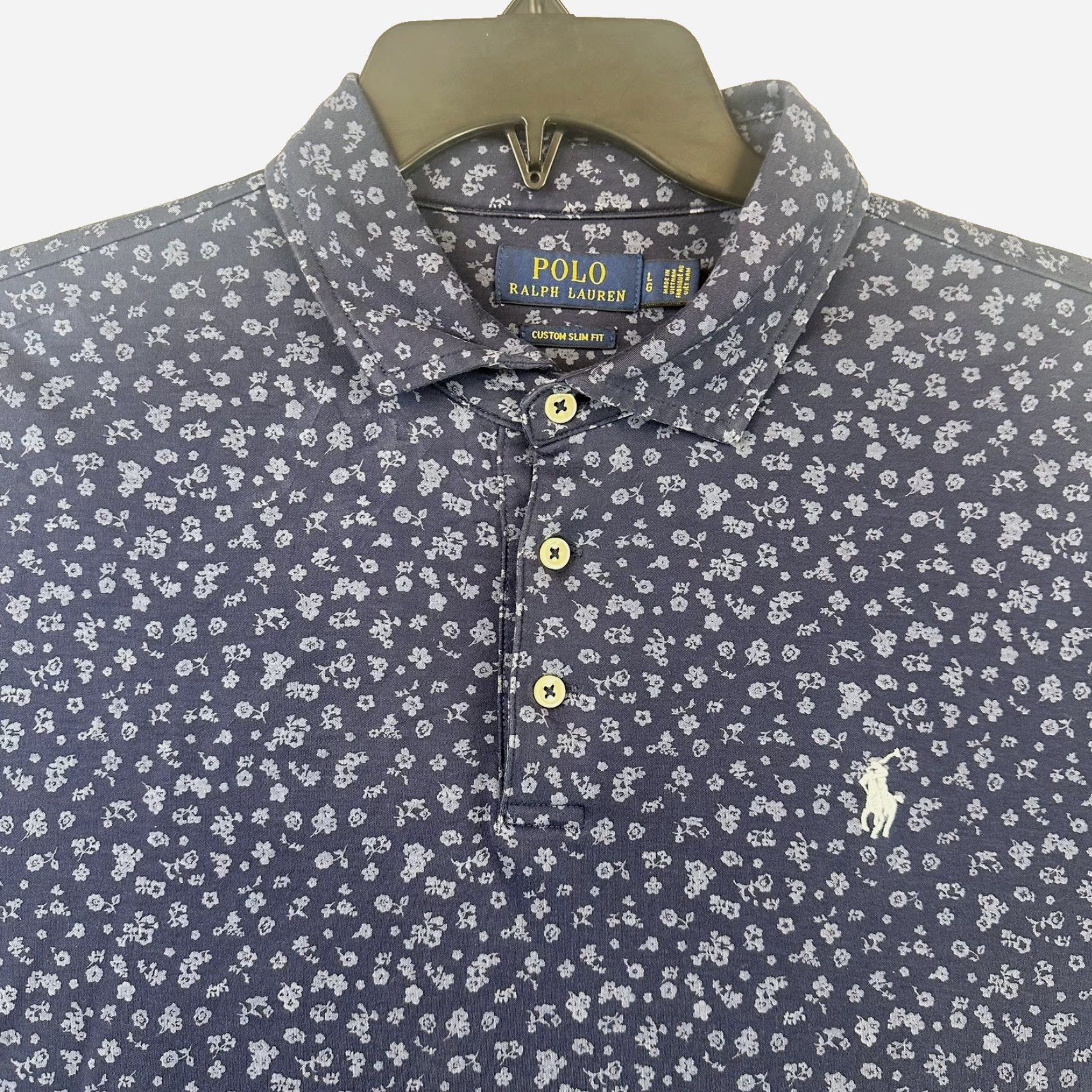 Polo Ralph Lauren Polo Ralph Lauren Shirt Mens Large Blue Floral Custom Slim Fit Short Sleeve Size US L / EU 52-54 / 3 - 3 Thumbnail