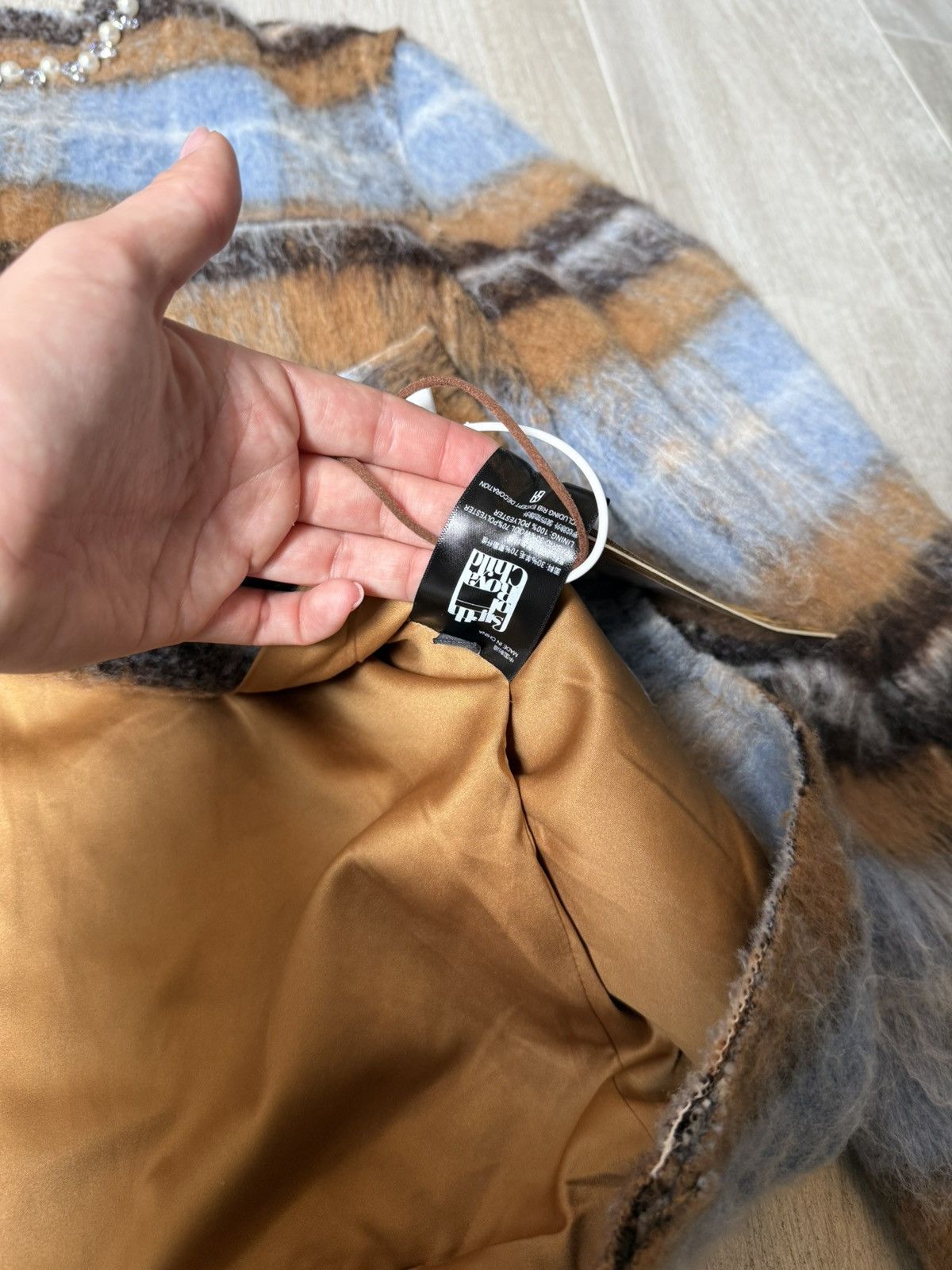Birth of Royal Child Birth Of Royal Child Rhinestone Pearl Mohair Bomber Jacket Size US L / EU 52-54 / 3 - 5 Thumbnail