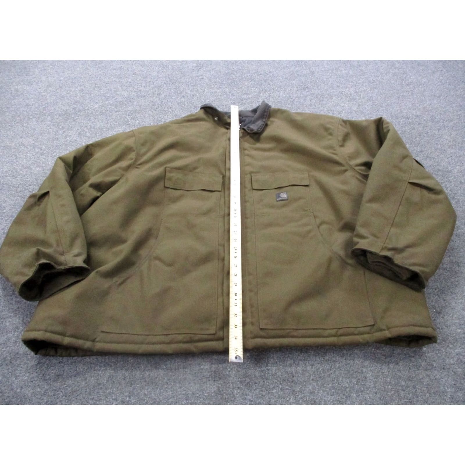 Carhartt Carhartt Jacket Mens 3XL Canvas Puffer Lined Workwear Coat Barn Outdoor Vintage Bomber Jacket Mens Brown Canvas Coat Size US XXL / EU 58 / 5 - 3 Thumbnail
