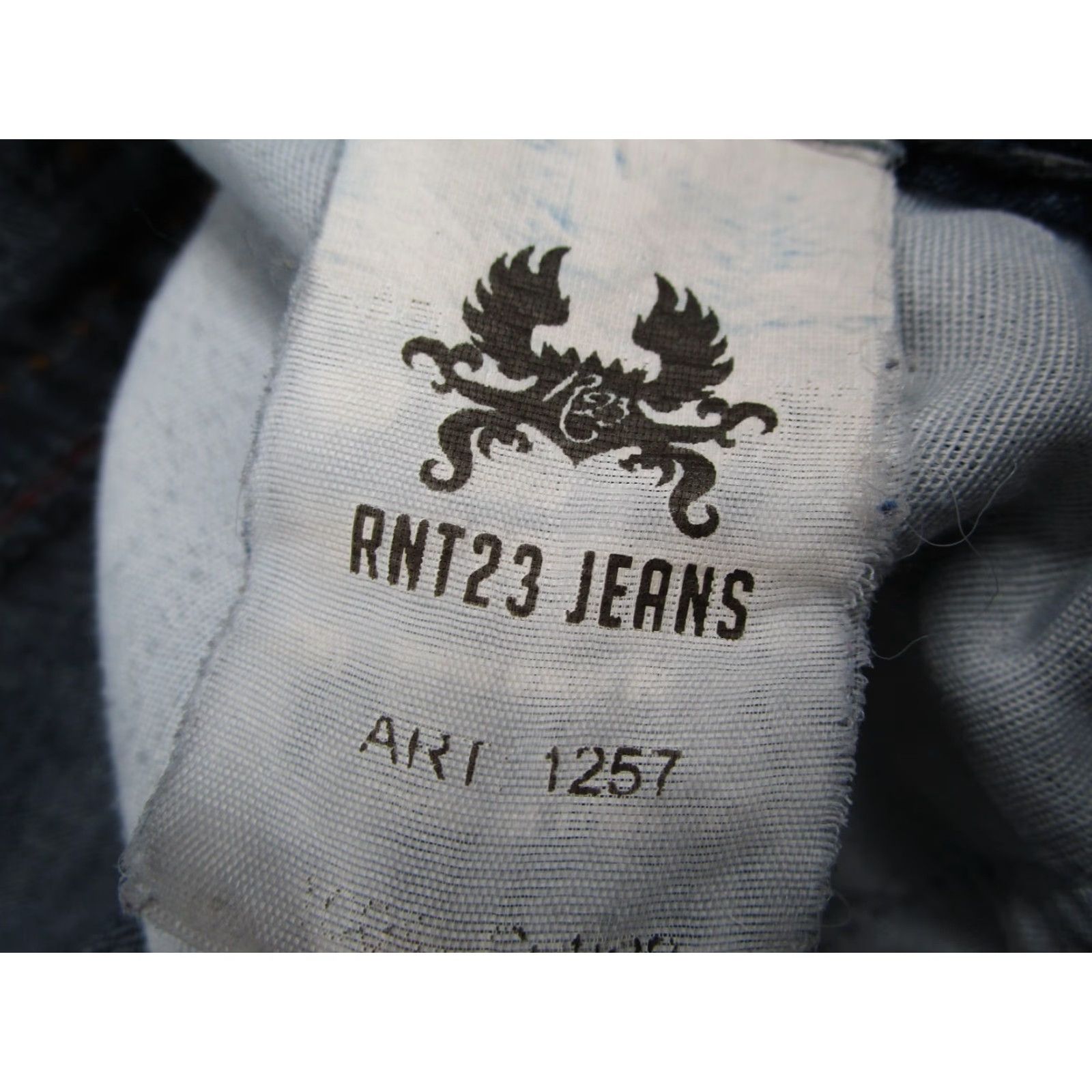 Denime RNT23 Jeans Mens 33 Blue Cotton Button Fly Straight Leg Size US 33 - 4 Thumbnail