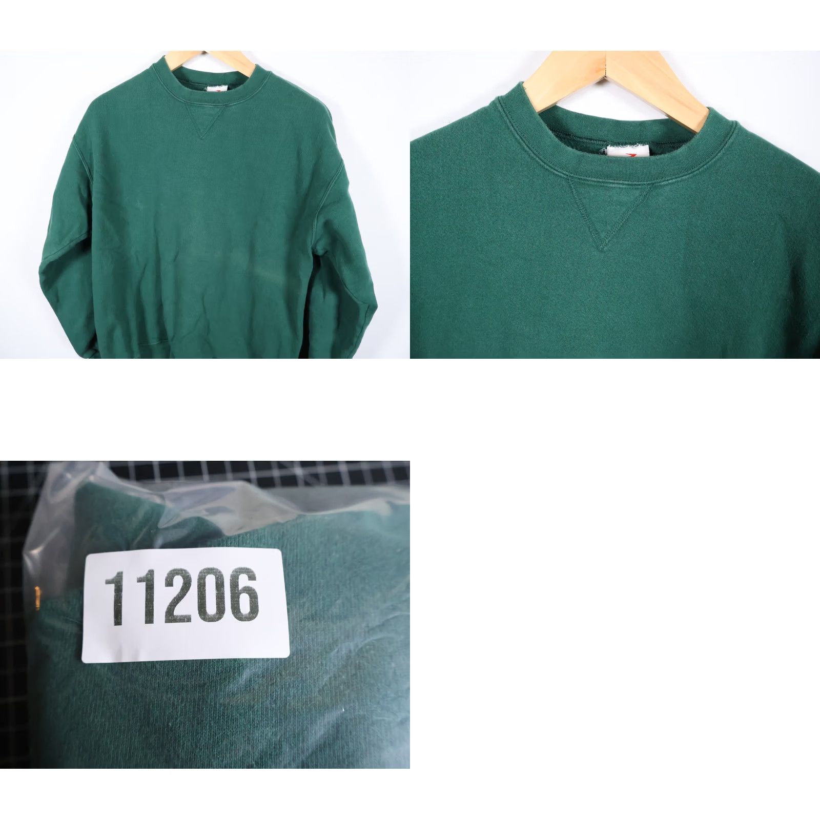 Vintage VINTAGE Bike Athletic Sweatshirt Men Large 90s Green Crewneck Faded USA Made Size US L / EU 52-54 / 3 - 9 Thumbnail